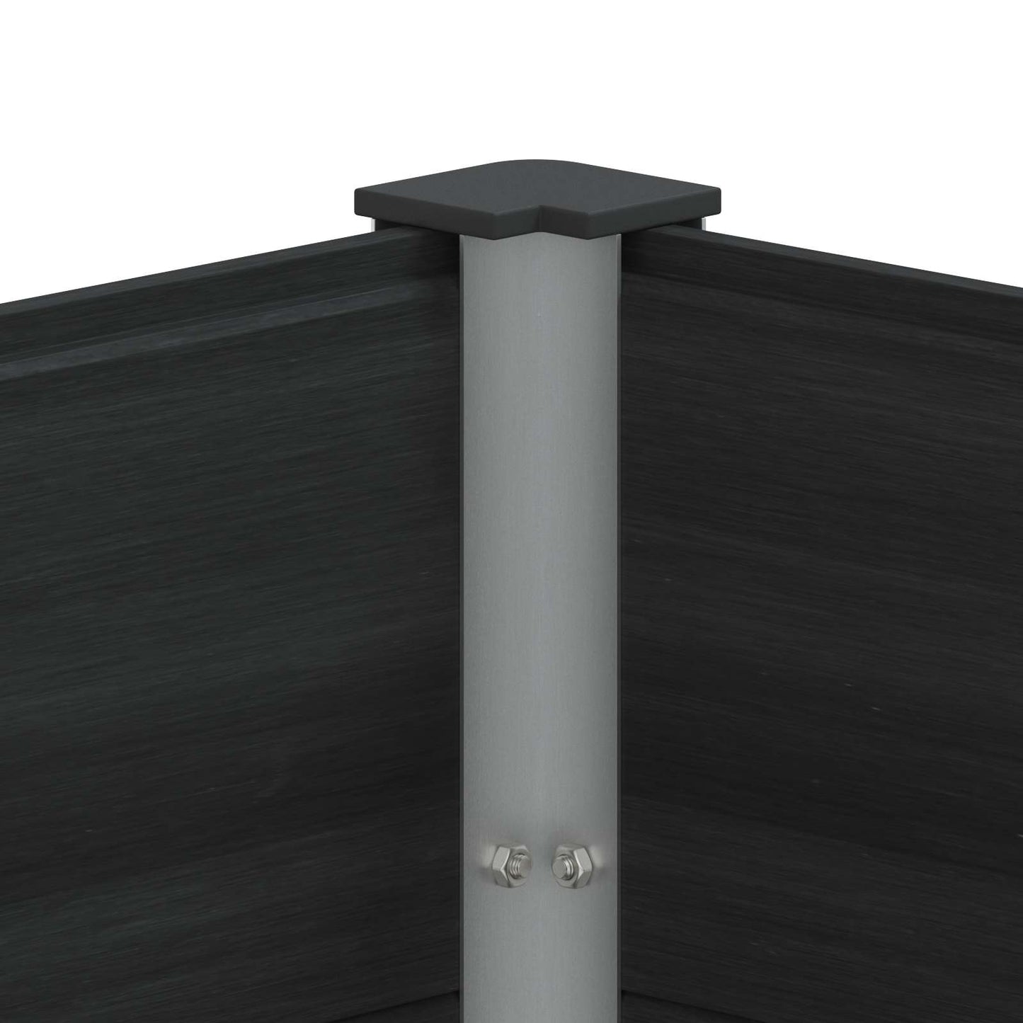 Hochbeet Schwarz 100 x 50 x 54 cm WPC und Aluminium