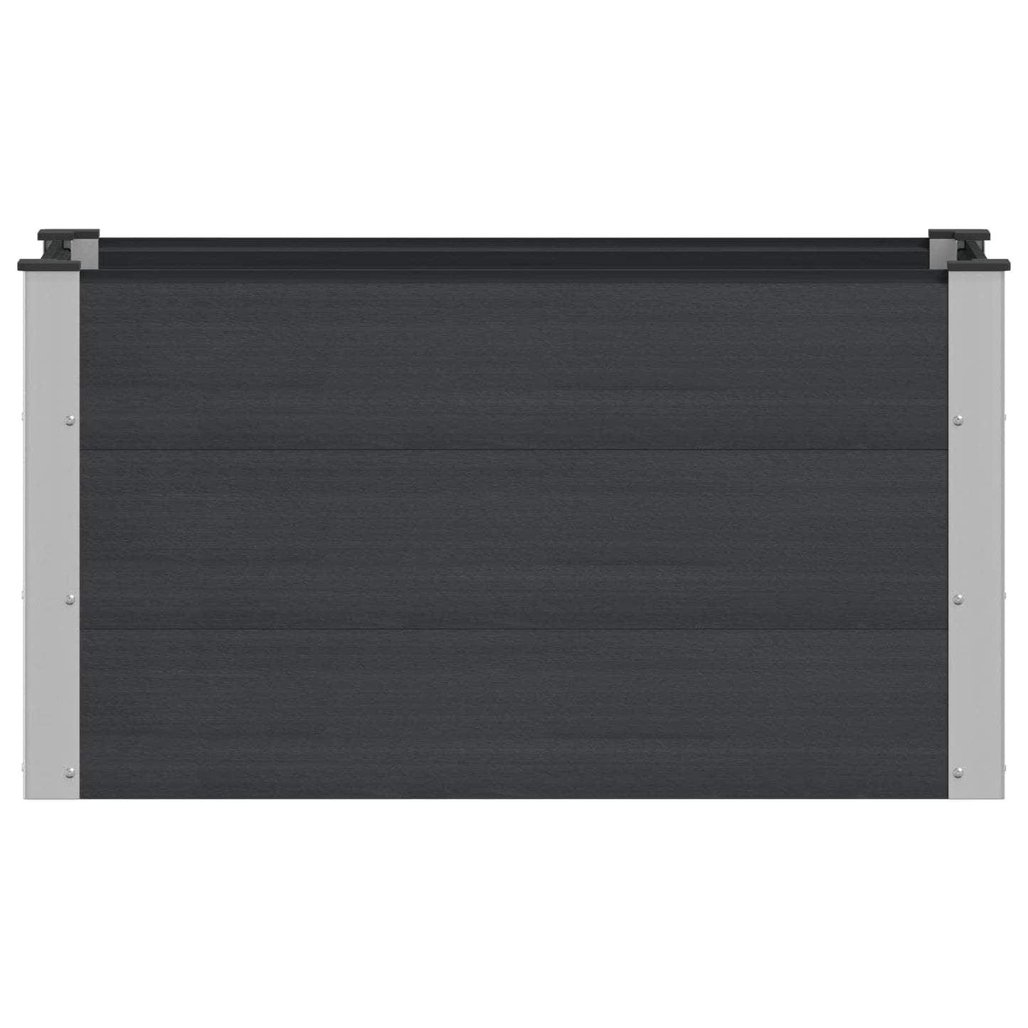 Hochbeet Schwarz 100 x 50 x 54 cm WPC und Aluminium