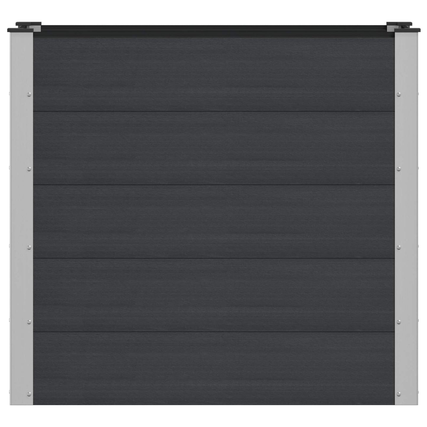 Hochbeet Schwarz 100 x 50 x 91 cm WPC und Aluminium