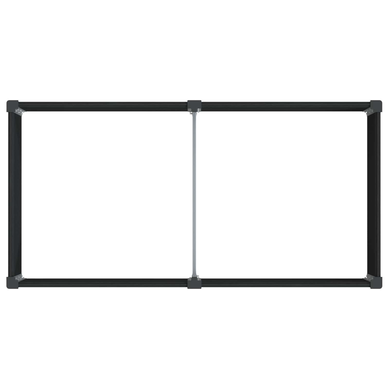 Hochbeet Schwarz 100 x 50 x 91 cm WPC und Aluminium