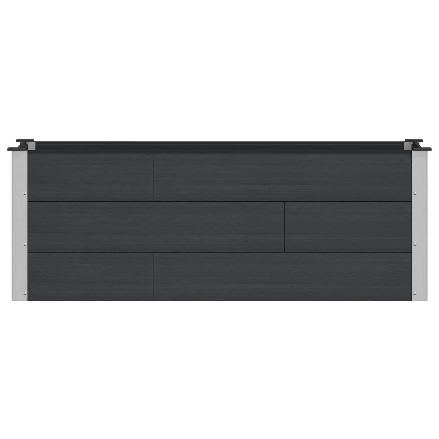 Hochbeet Schwarz 150 x 50 x 54 cm WPC und Aluminium