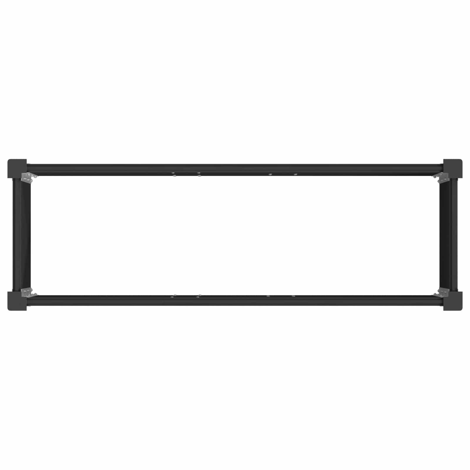 Hochbeet Schwarz 150 x 50 x 54 cm WPC und Aluminium