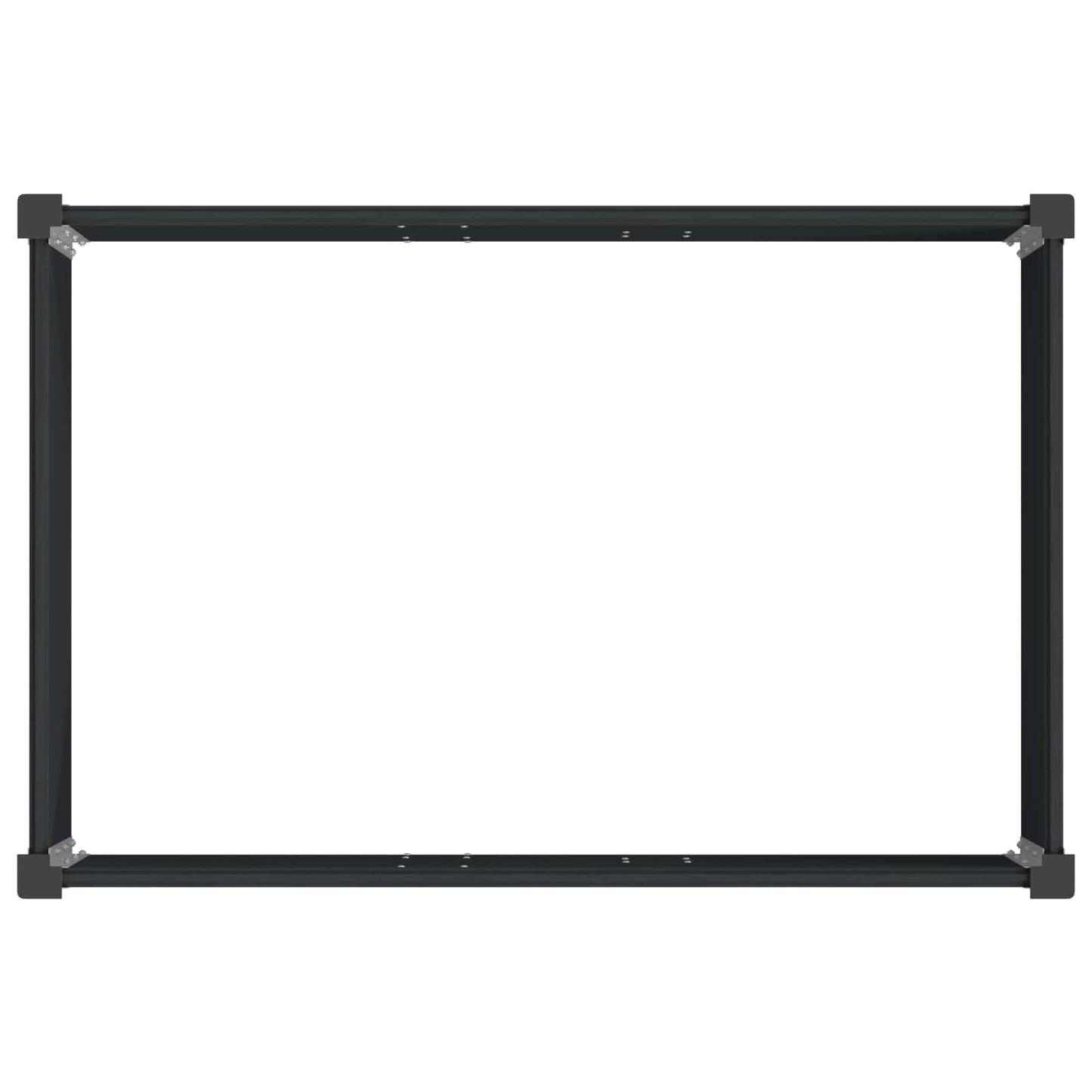 Hochbeet Schwarz 150 x 100 x 54 cm WPC und Aluminium