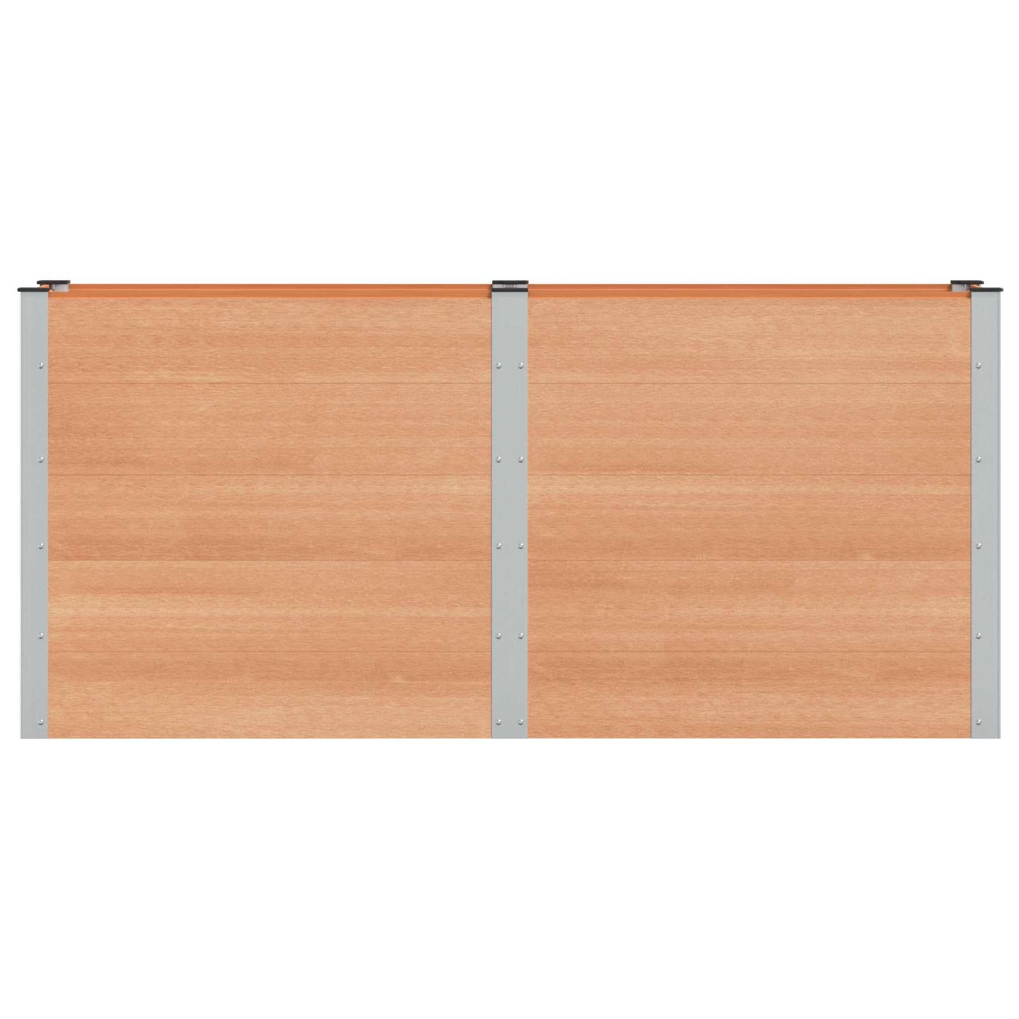 Hochbeet Braun 200 x 50 x 91 cm WPC und Aluminium