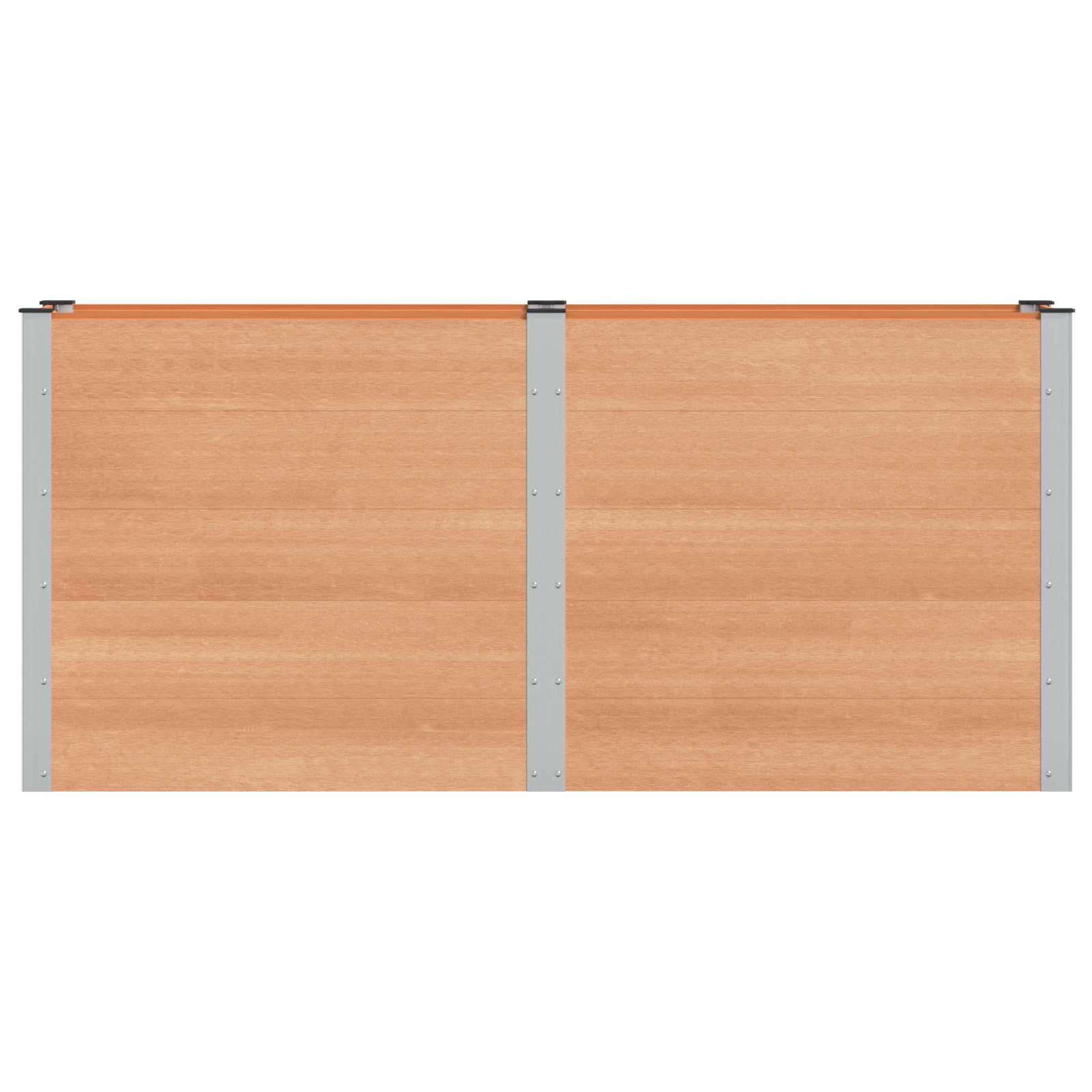 Hochbeet Braun 200 x 50 x 91 cm WPC und Aluminium