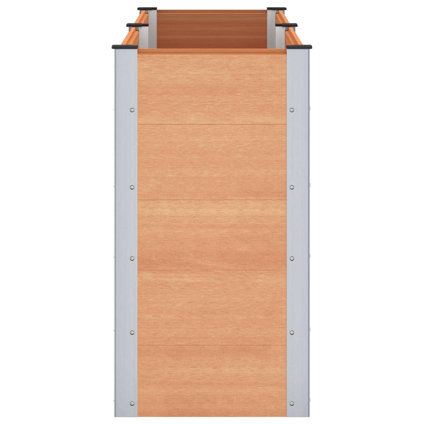 Hochbeet Braun 200 x 50 x 91 cm WPC und Aluminium