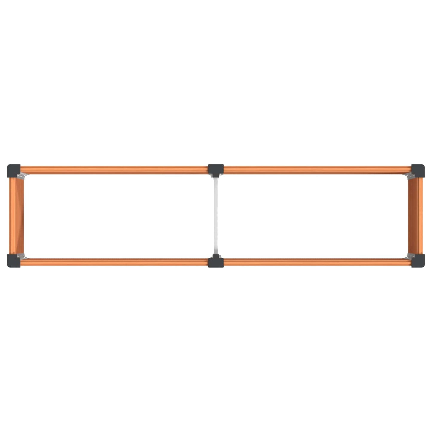 Hochbeet Braun 200 x 50 x 91 cm WPC und Aluminium