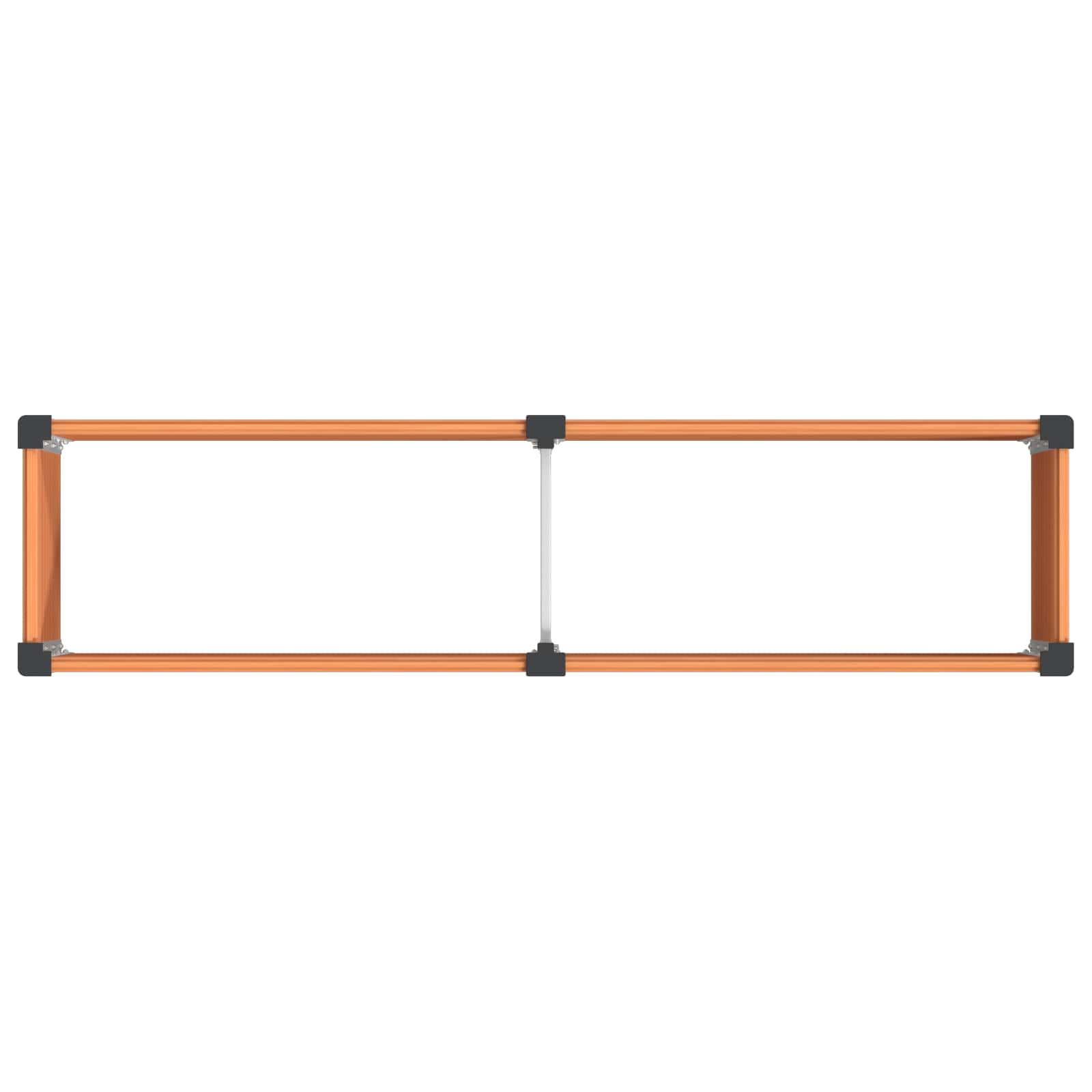 Hochbeet Braun 200 x 50 x 91 cm WPC und Aluminium