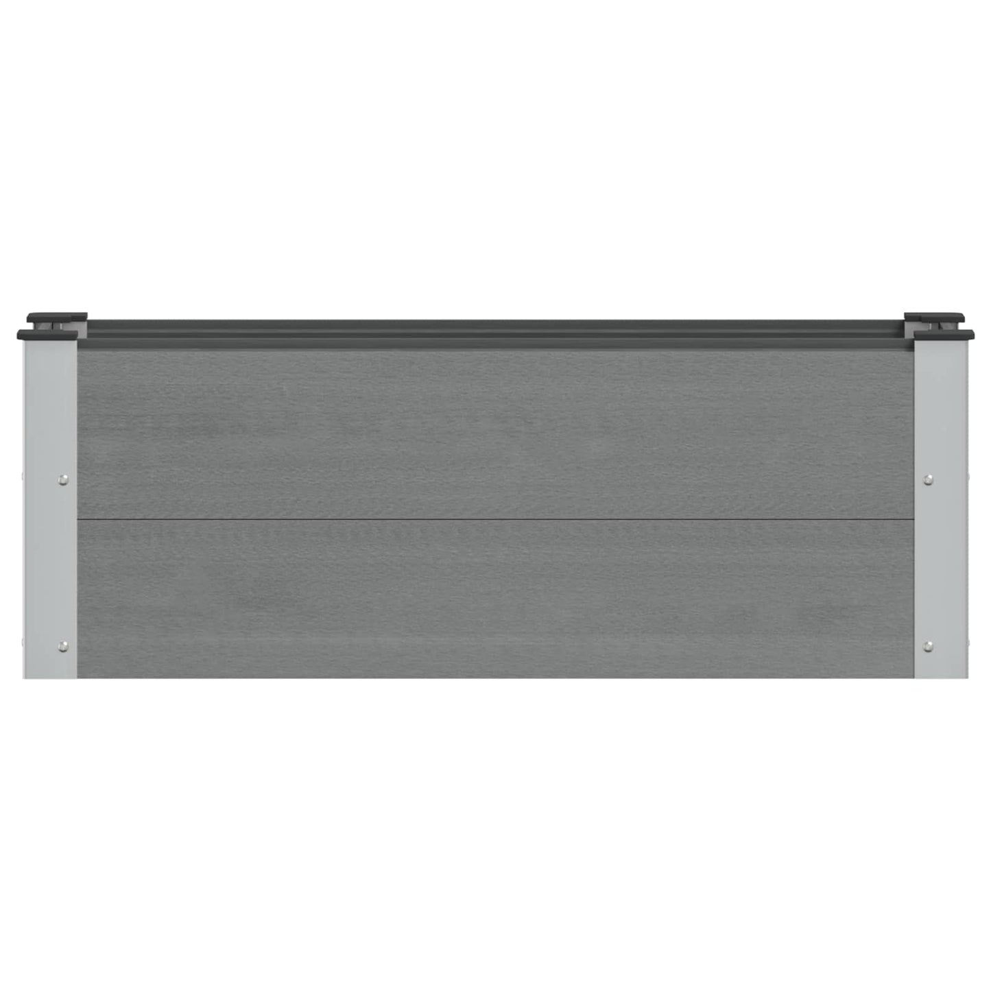 Hochbeet Grau 100 x 30 36 cm WPC und Aluminium