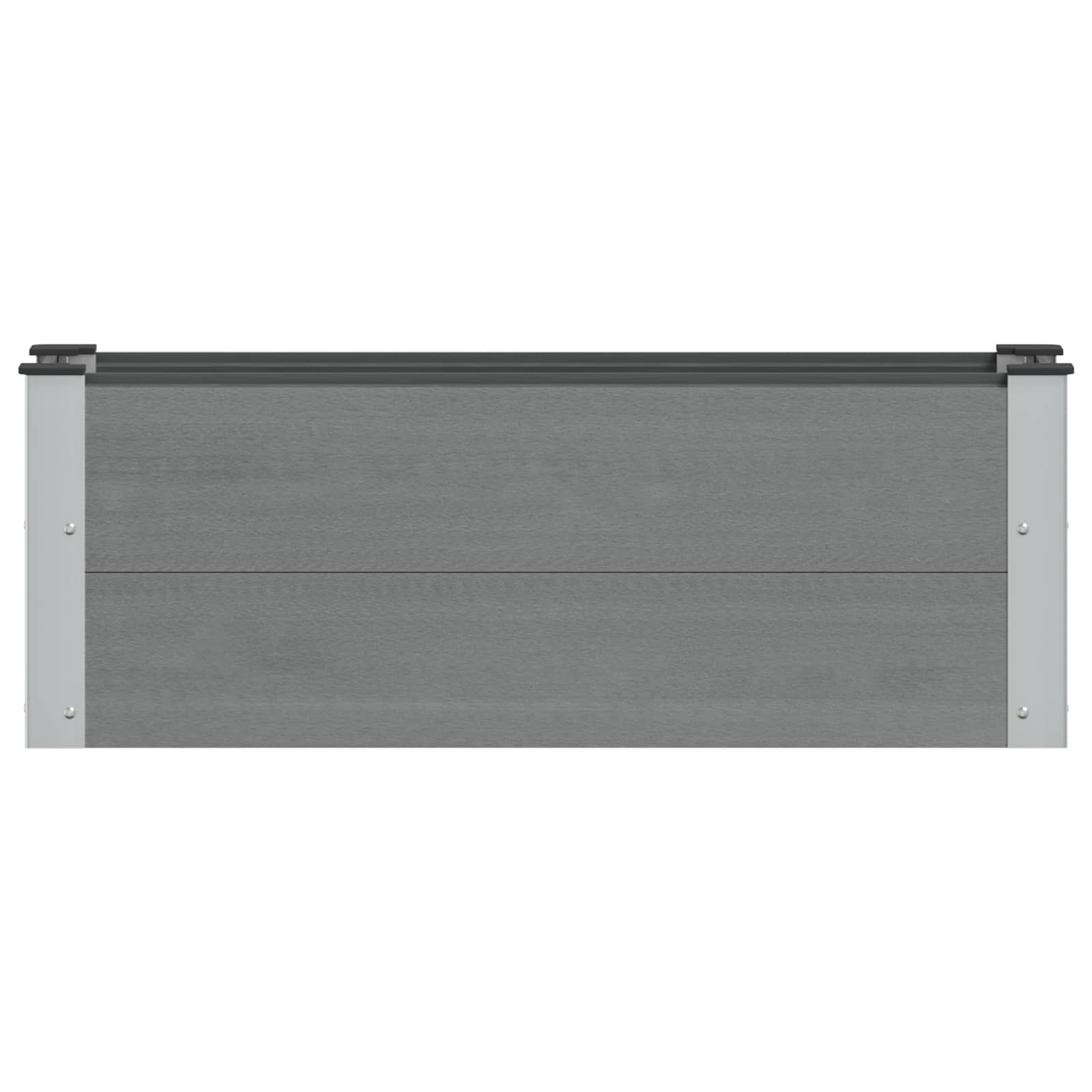 Hochbeet Grau 100 x 30 36 cm WPC und Aluminium