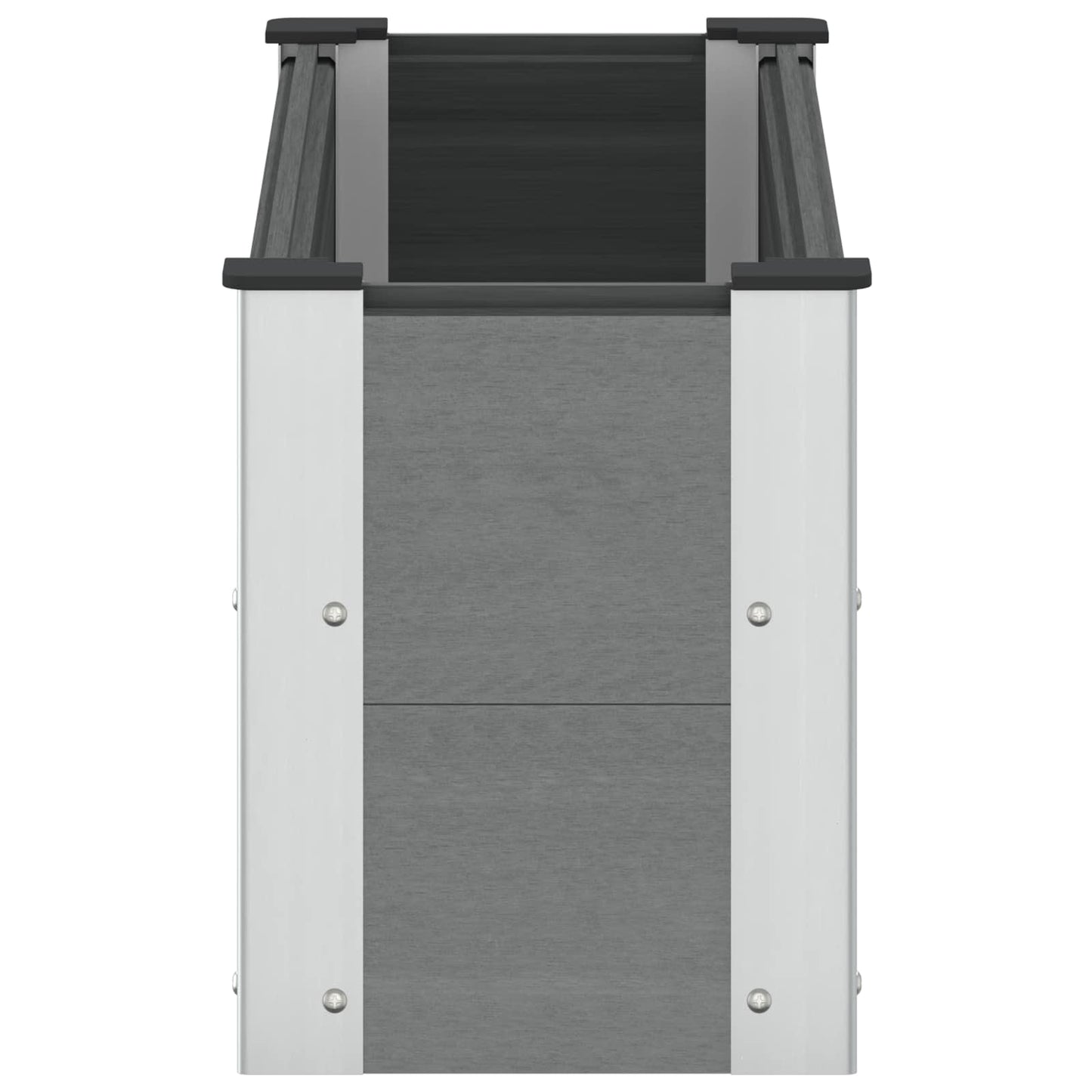 Hochbeet Grau 100 x 30 36 cm WPC und Aluminium
