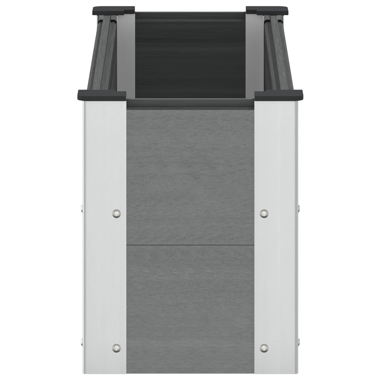 Hochbeet Grau 100 x 30 36 cm WPC und Aluminium