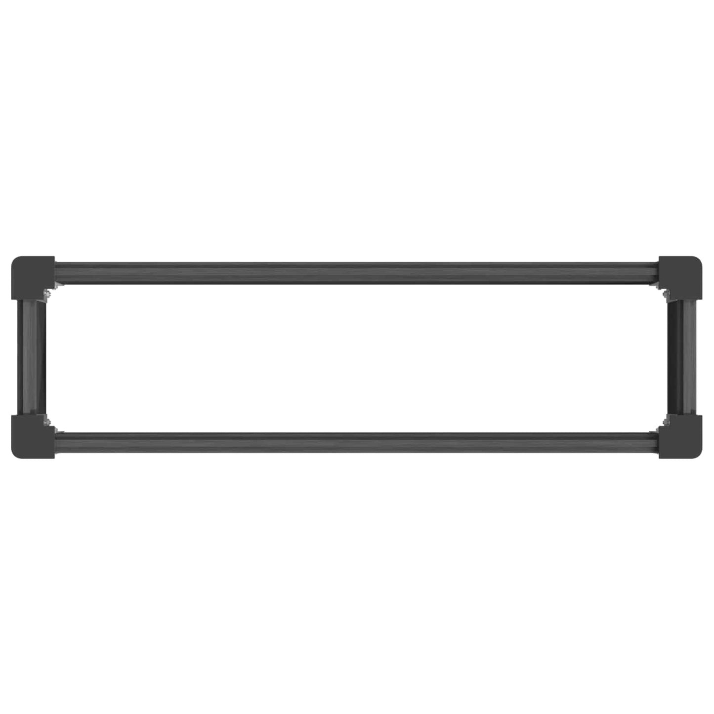 Hochbeet Grau 100 x 30 36 cm WPC und Aluminium