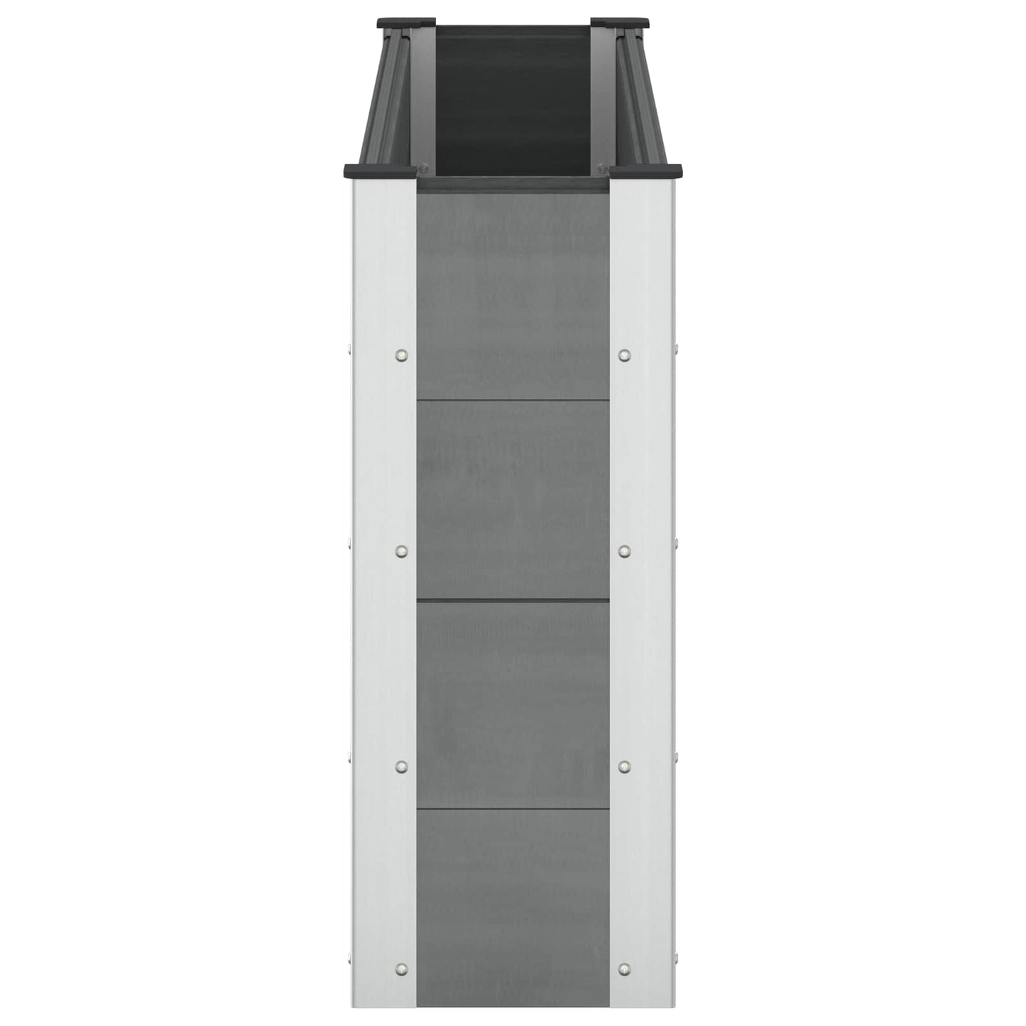 Hochbeet Grau 150 x 30 x 72 cm WPC und Aluminium