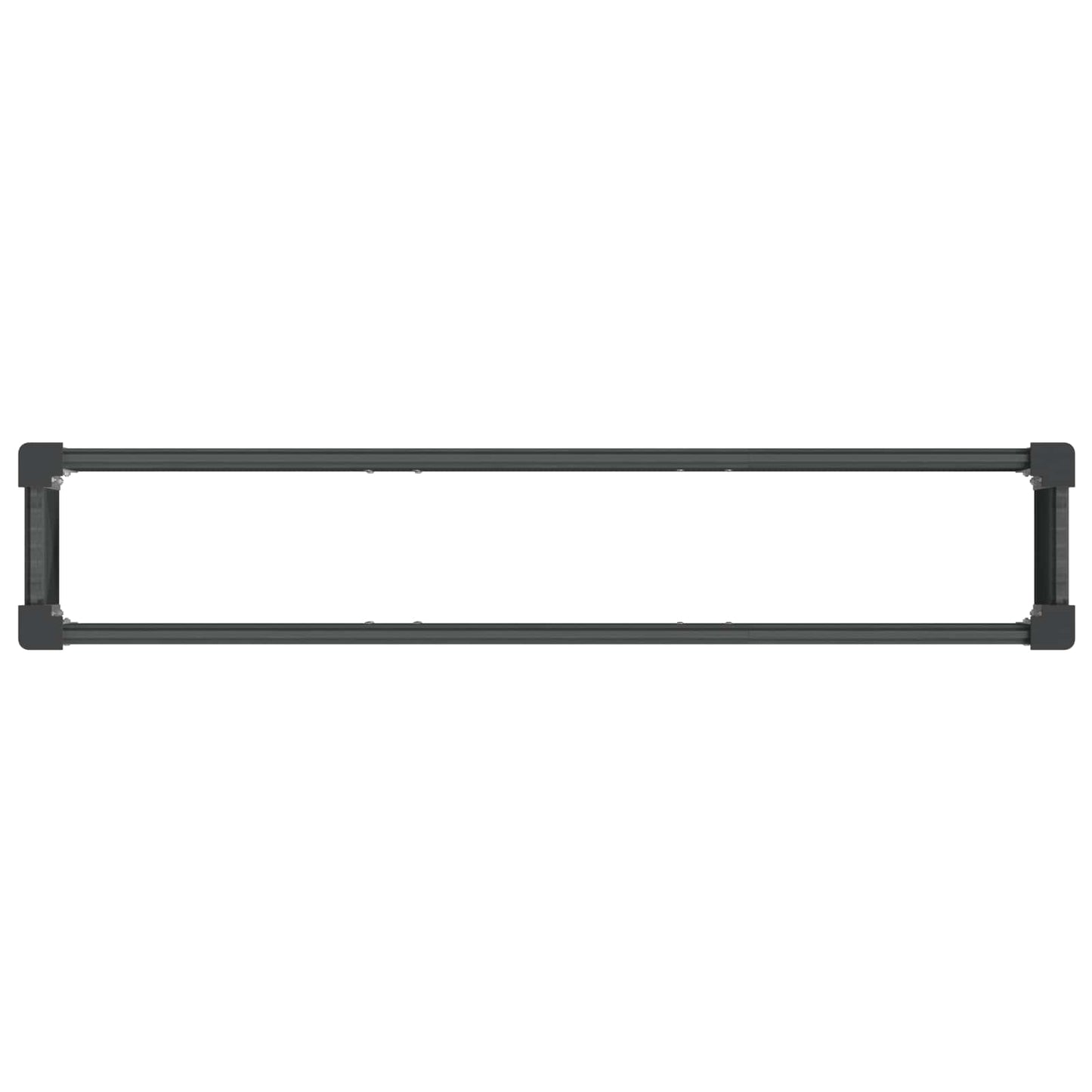 Hochbeet Grau 150 x 30 x 72 cm WPC und Aluminium