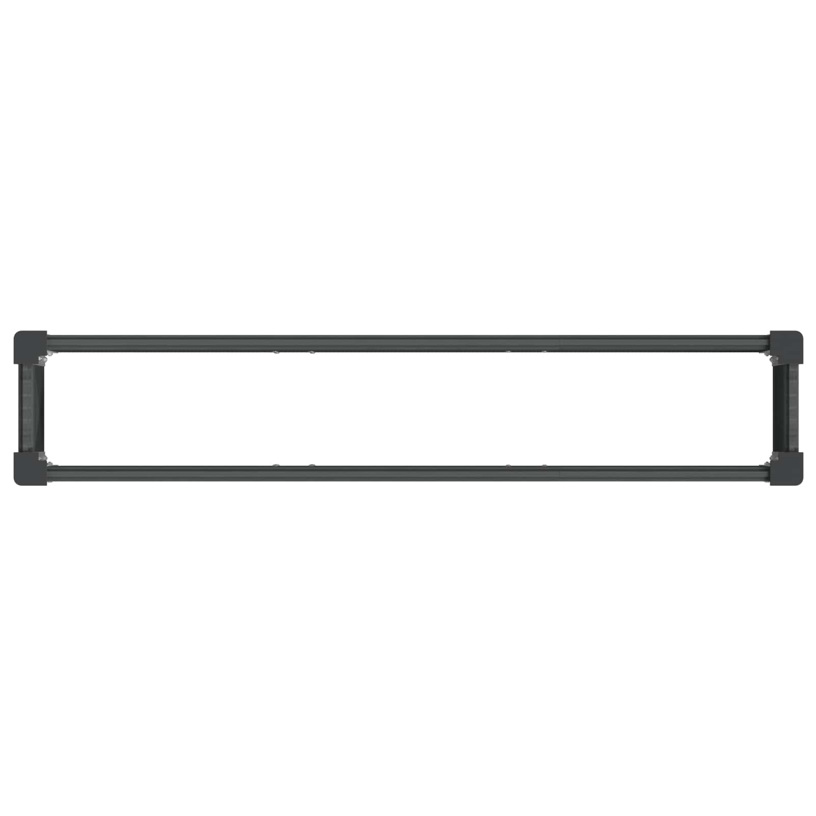 Hochbeet Grau 150 x 30 x 72 cm WPC und Aluminium