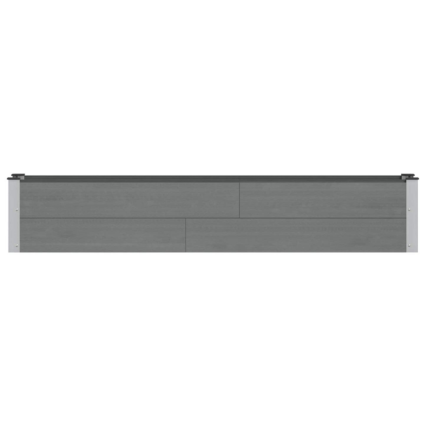 Hochbeet Grau 200 x 30 x 36 cm WPC und Aluminium