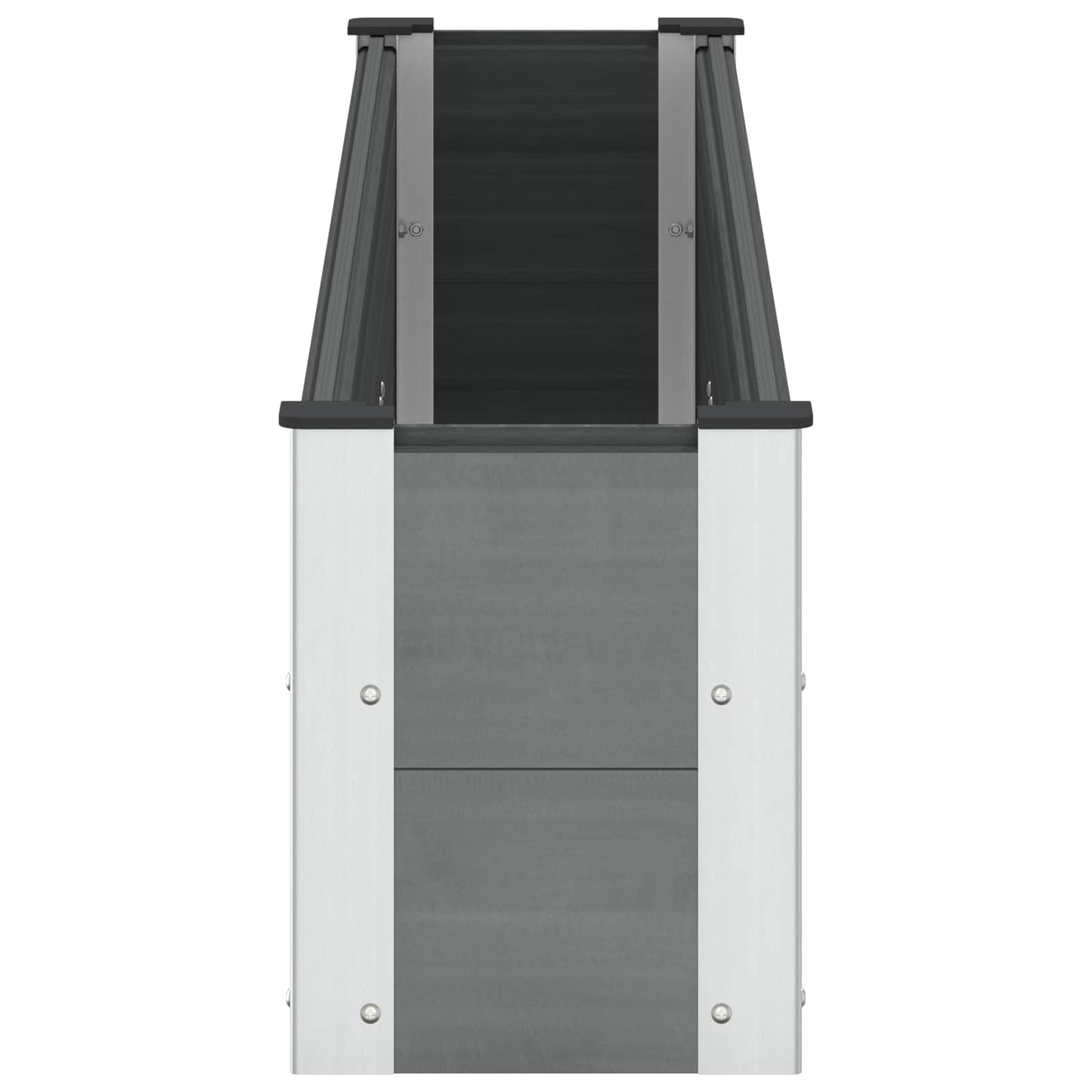Hochbeet Grau 200 x 30 x 36 cm WPC und Aluminium