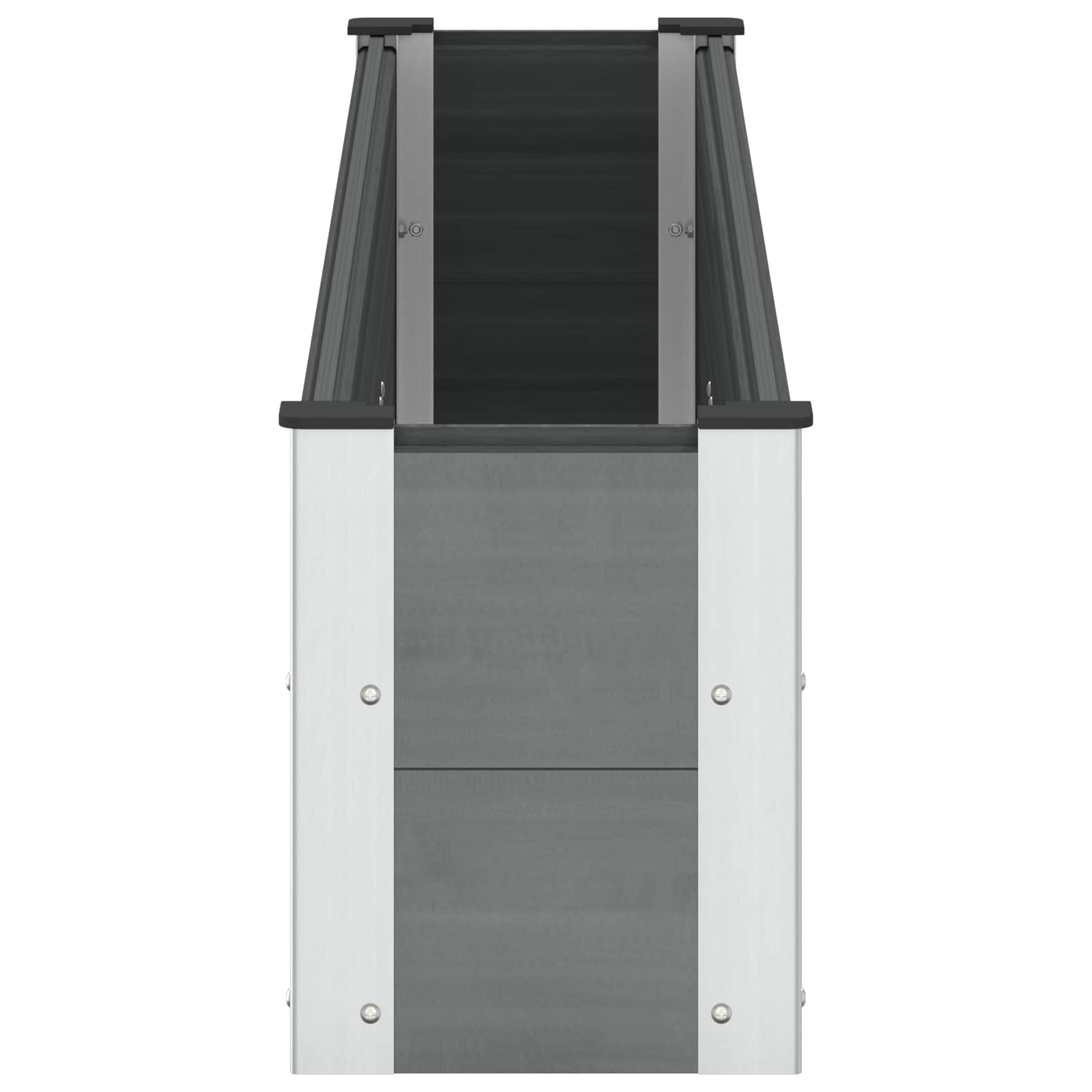 Hochbeet Grau 200 x 30 x 36 cm WPC und Aluminium