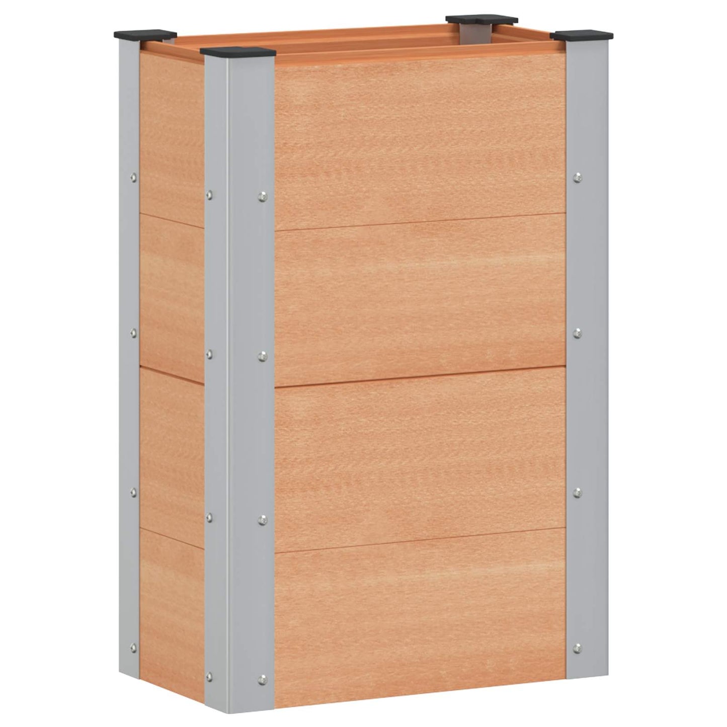 Hochbeet Braun 50 x 30 x 72 cm WPC und Aluminium