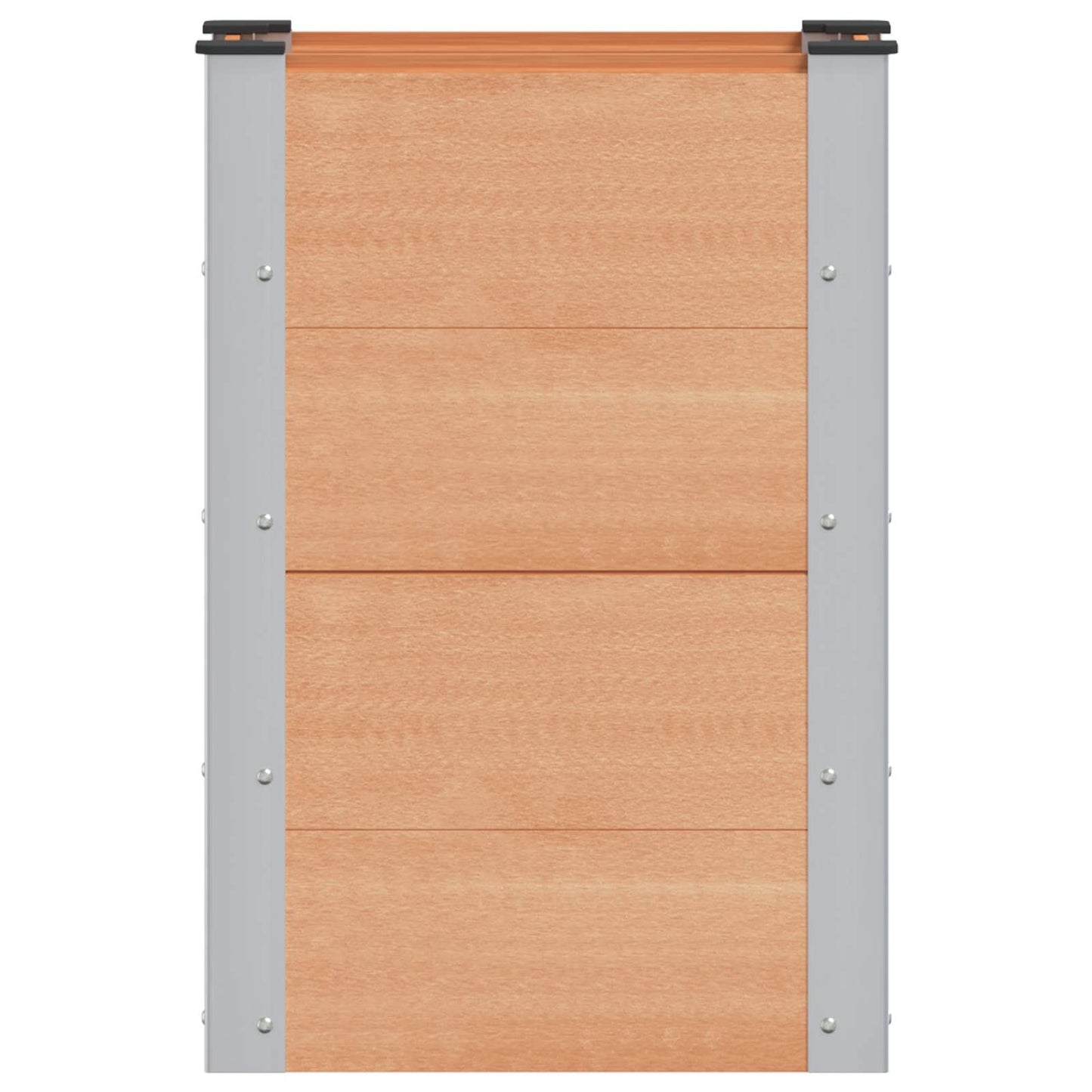 Hochbeet Braun 50 x 30 x 72 cm WPC und Aluminium