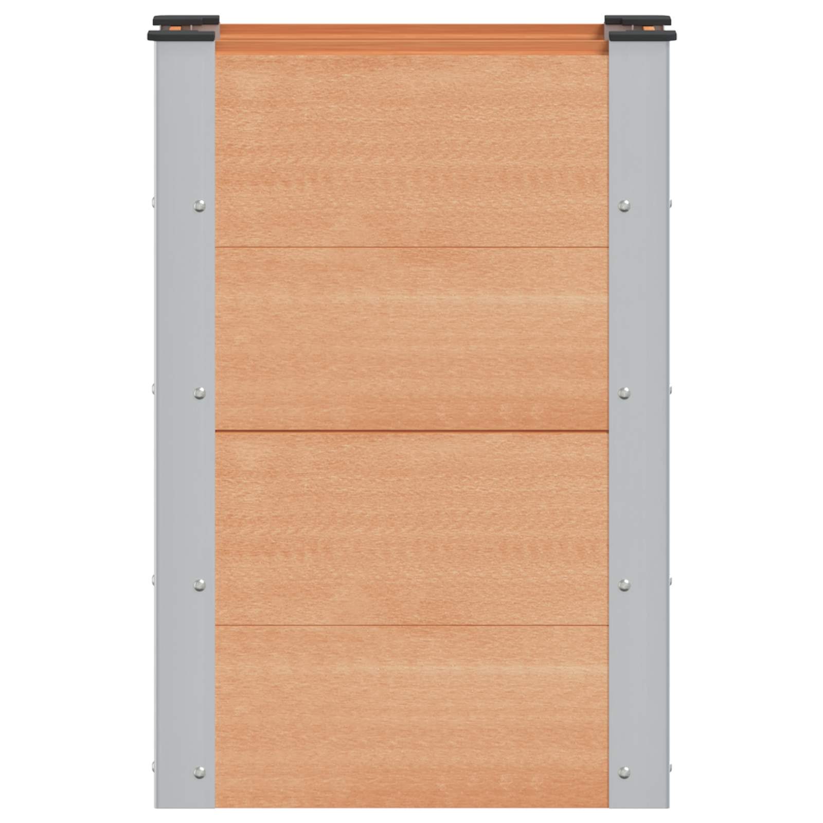 Hochbeet Braun 50 x 30 x 72 cm WPC und Aluminium
