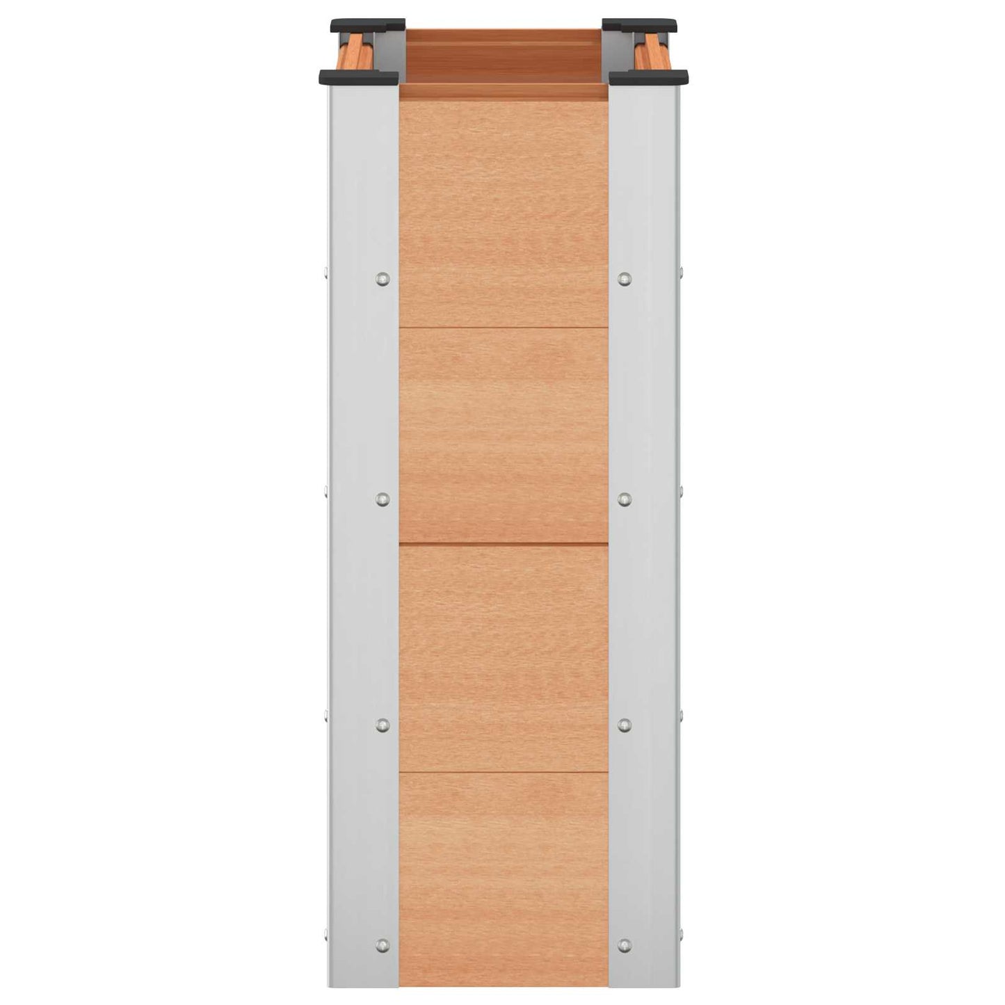 Hochbeet Braun 50 x 30 x 72 cm WPC und Aluminium