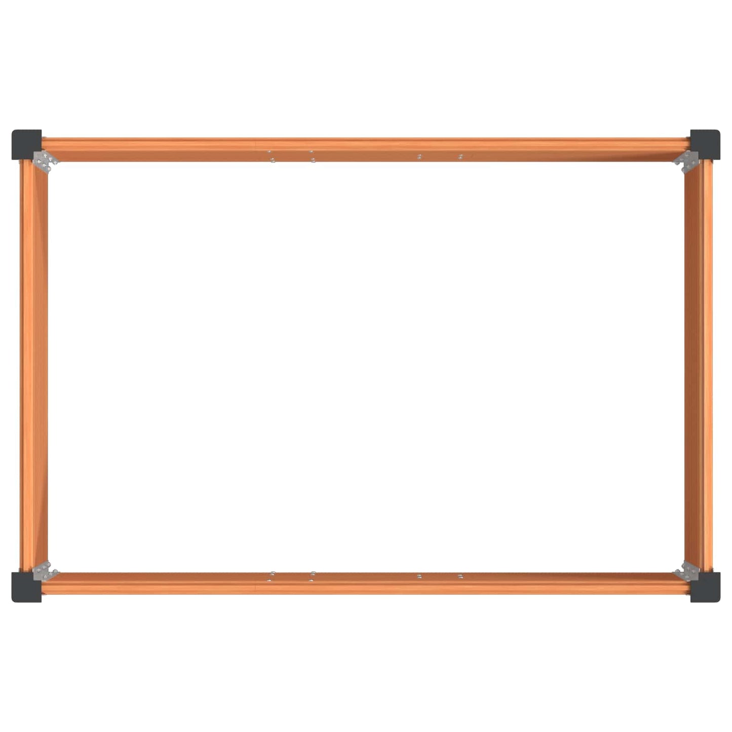 Hochbeet Braun 50 x 30 x 72 cm WPC und Aluminium