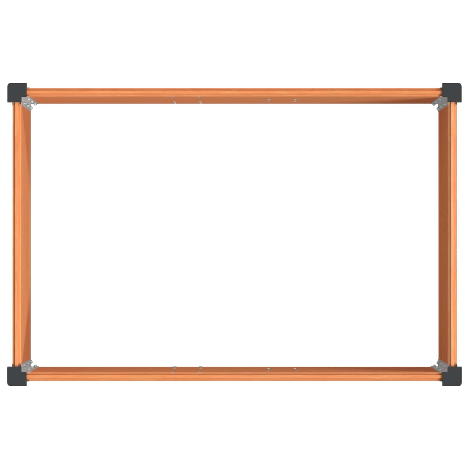 Hochbeet Braun 50 x 30 x 72 cm WPC und Aluminium