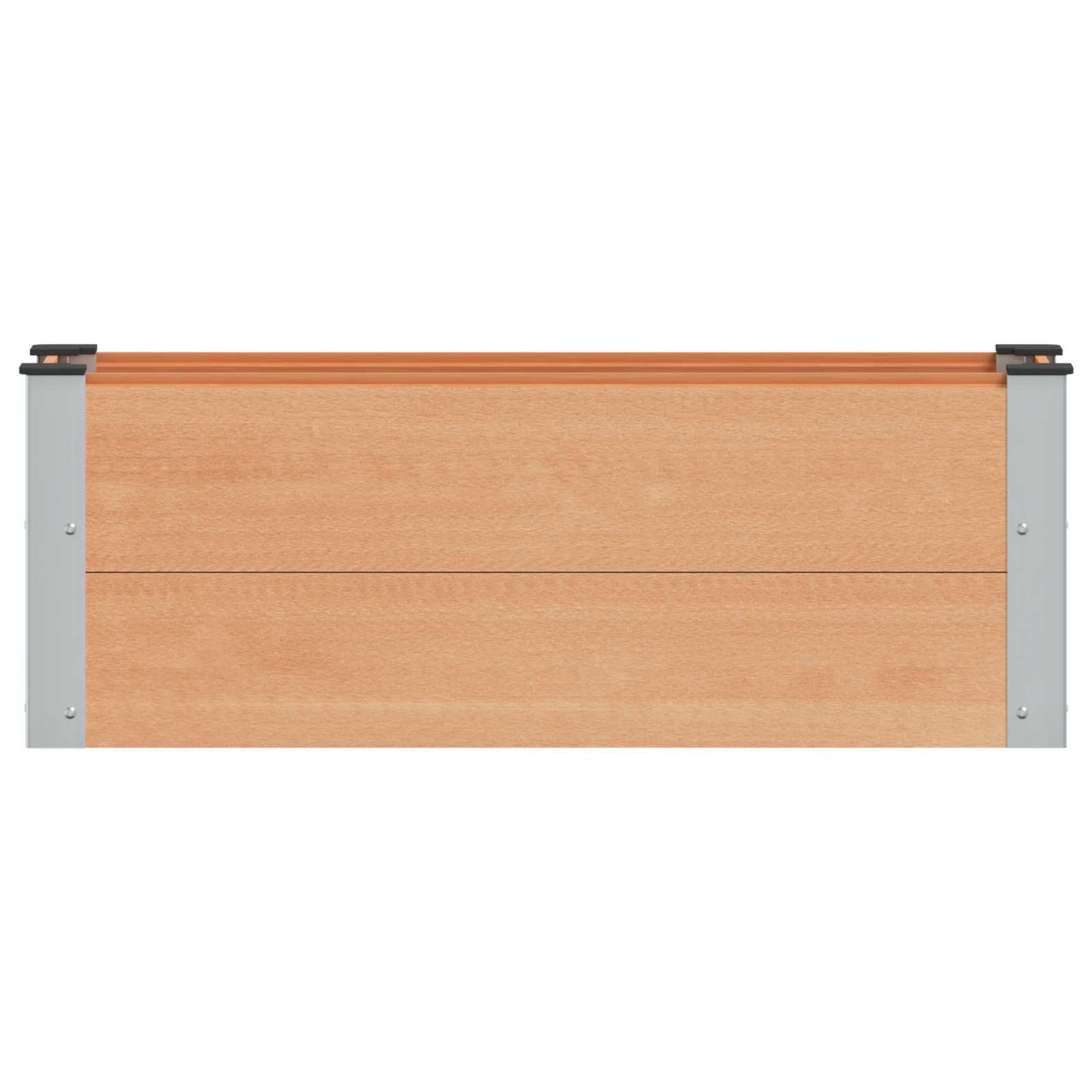 Hochbeet Braun 100 x 30 x 36 cm WPC und Aluminium