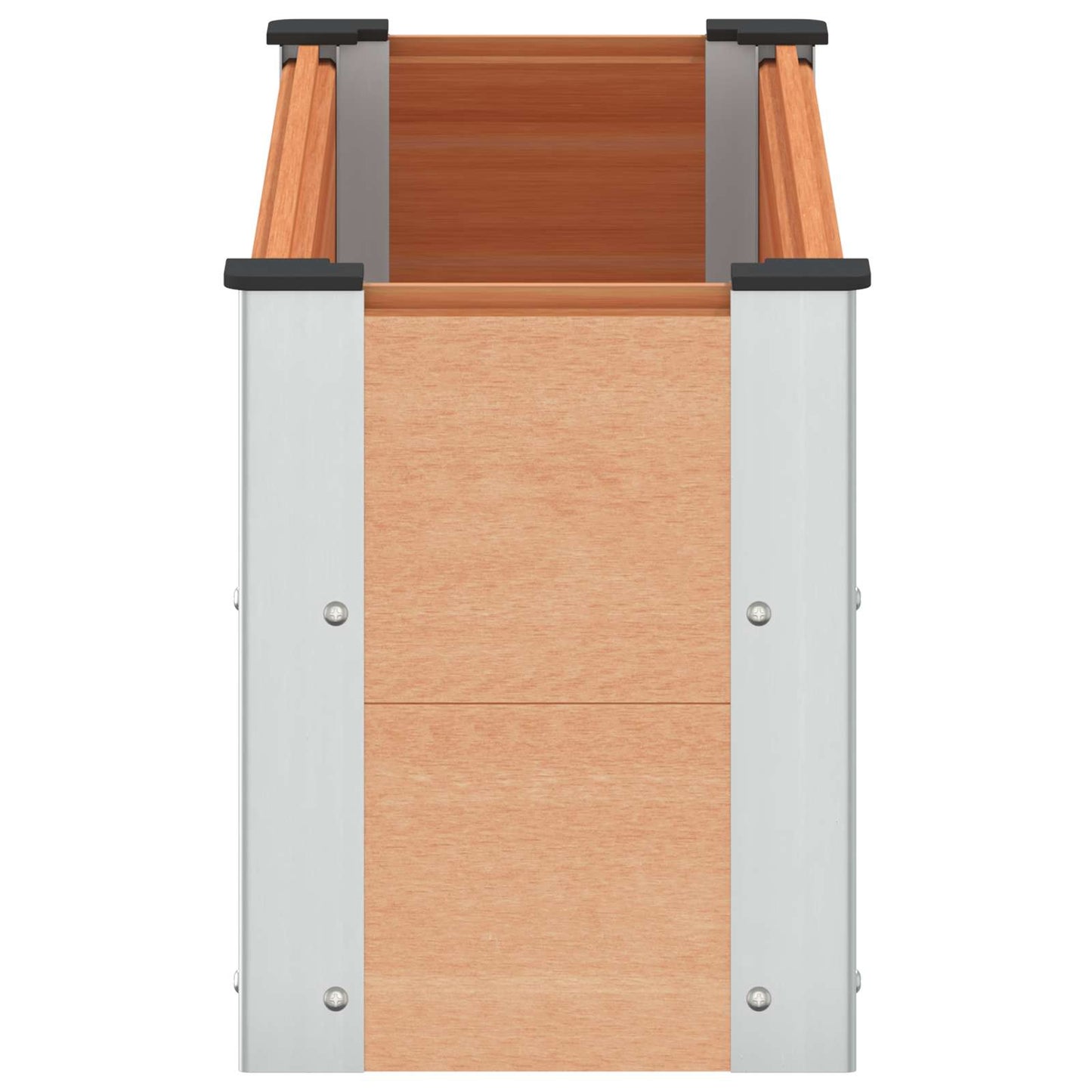Hochbeet Braun 100 x 30 x 36 cm WPC und Aluminium