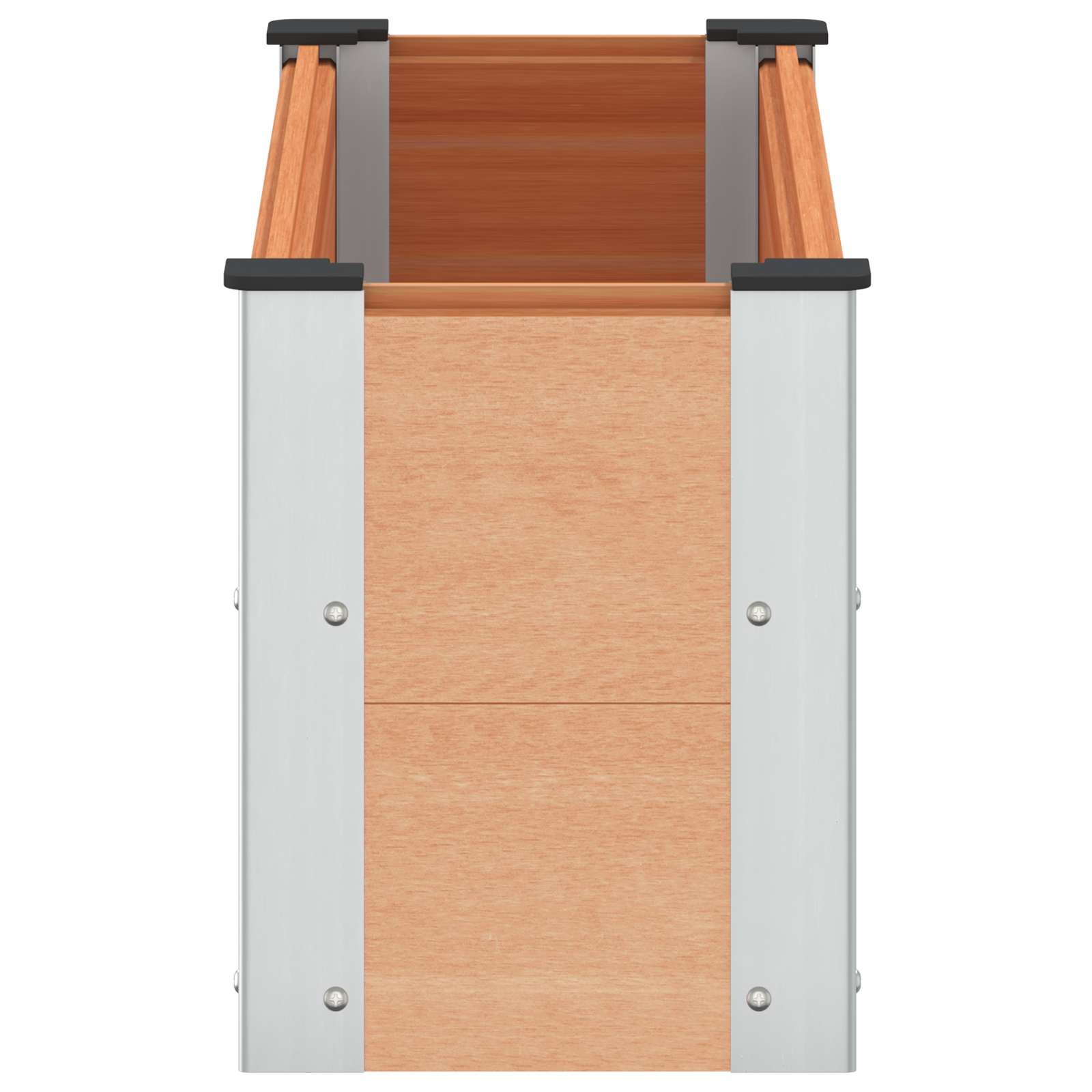 Hochbeet Braun 100 x 30 x 36 cm WPC und Aluminium