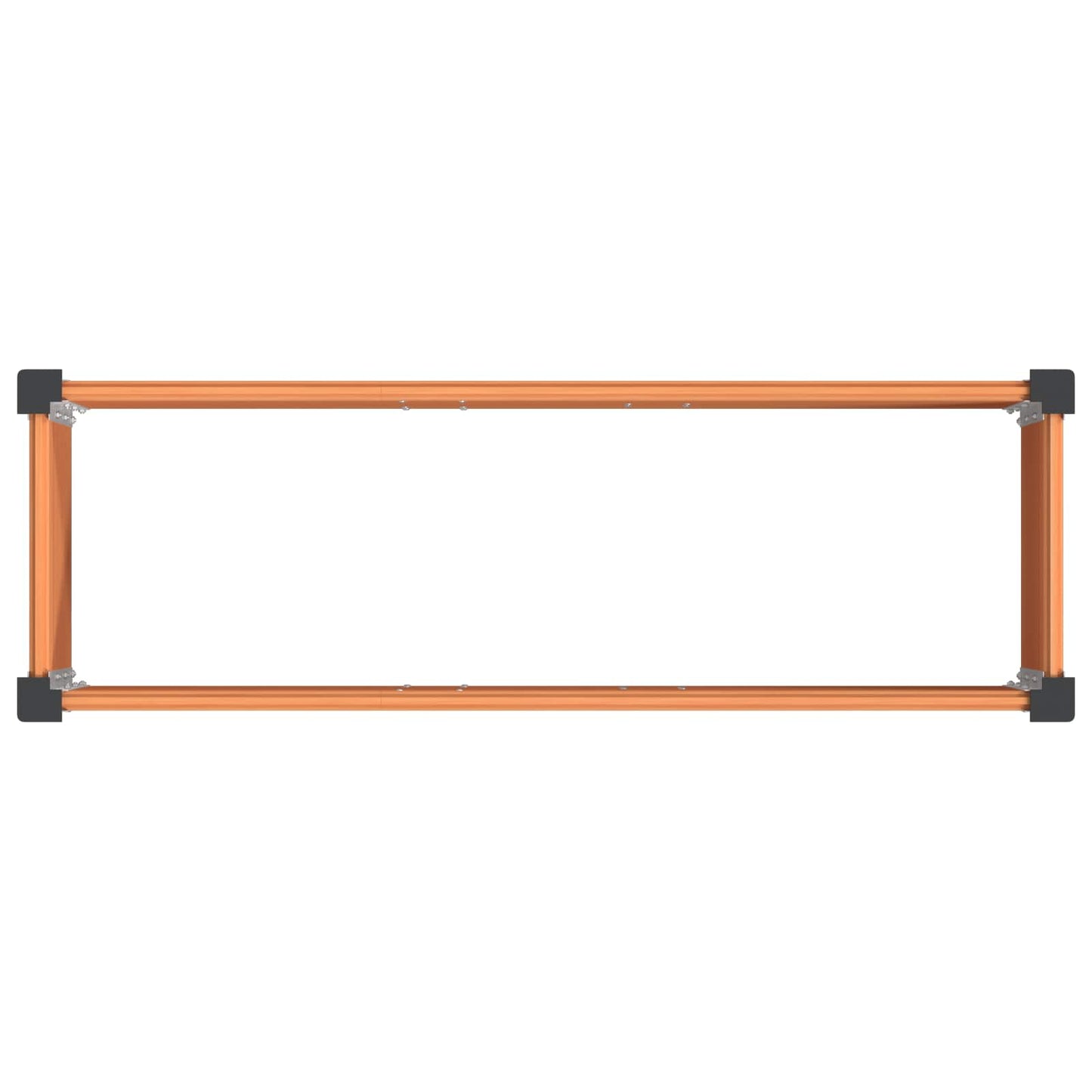 Hochbeet Braun 100 x 30 x 36 cm WPC und Aluminium