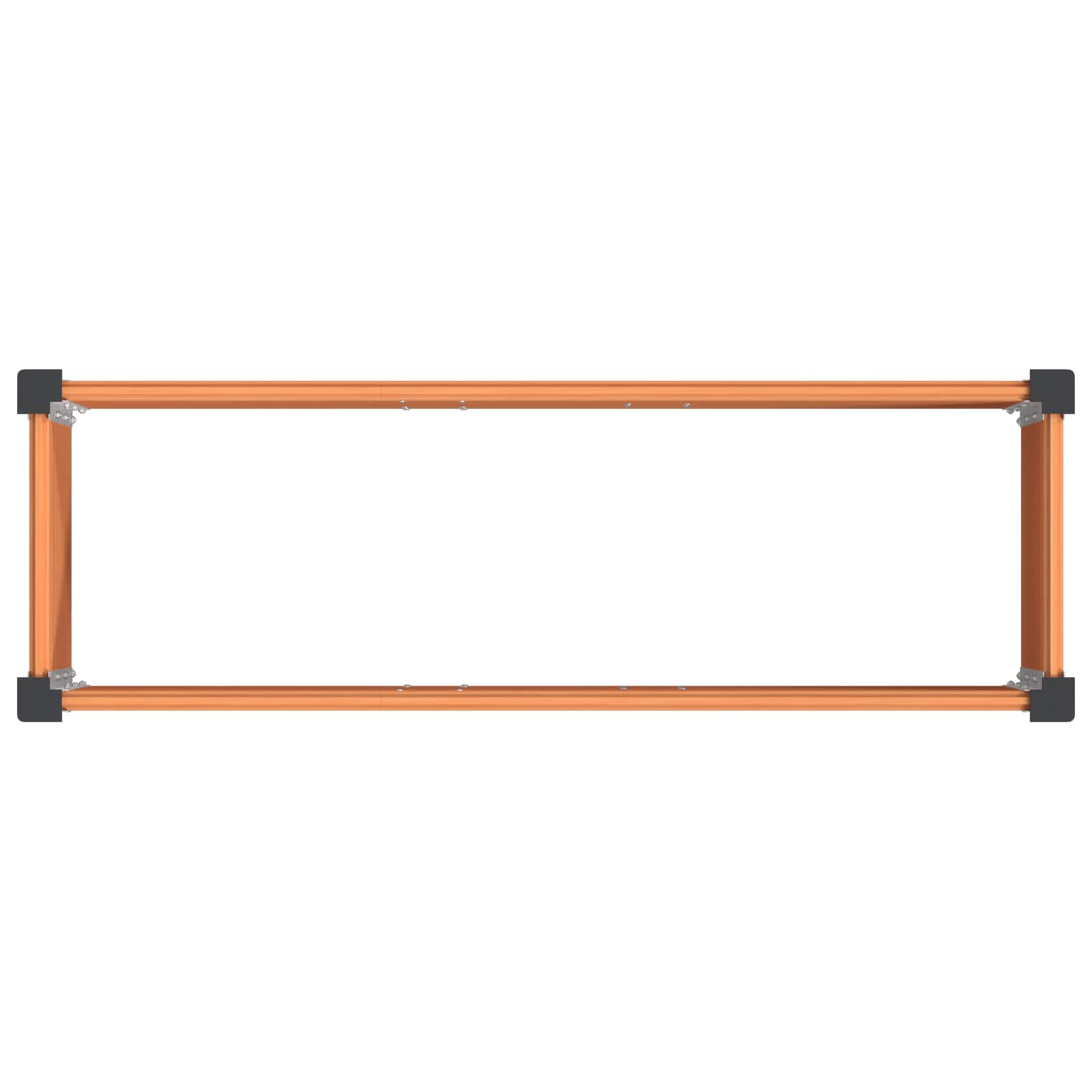 Hochbeet Braun 100 x 30 x 36 cm WPC und Aluminium