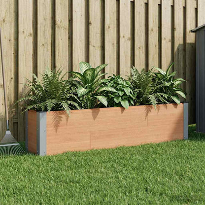 Hochbeet Braun 150 x 30 x 36 cm WPC und Aluminium