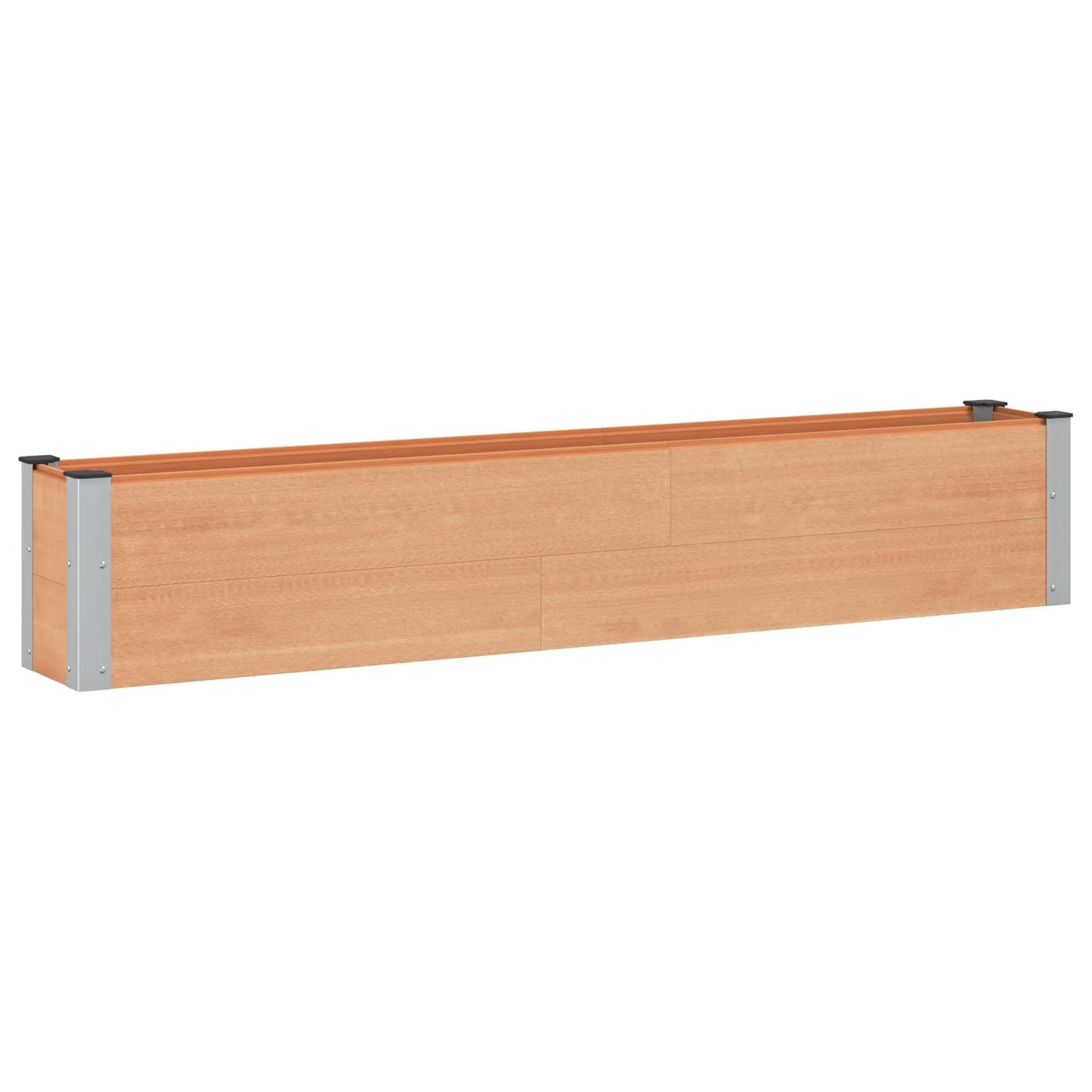 Hochbeet Braun 200 x 30 x 36 cm WPC und Aluminium