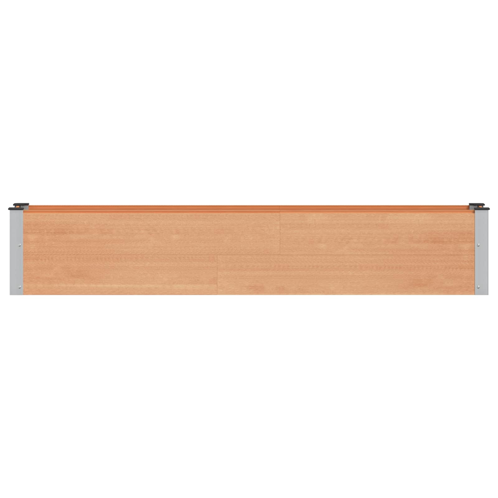 Hochbeet Braun 200 x 30 x 36 cm WPC und Aluminium