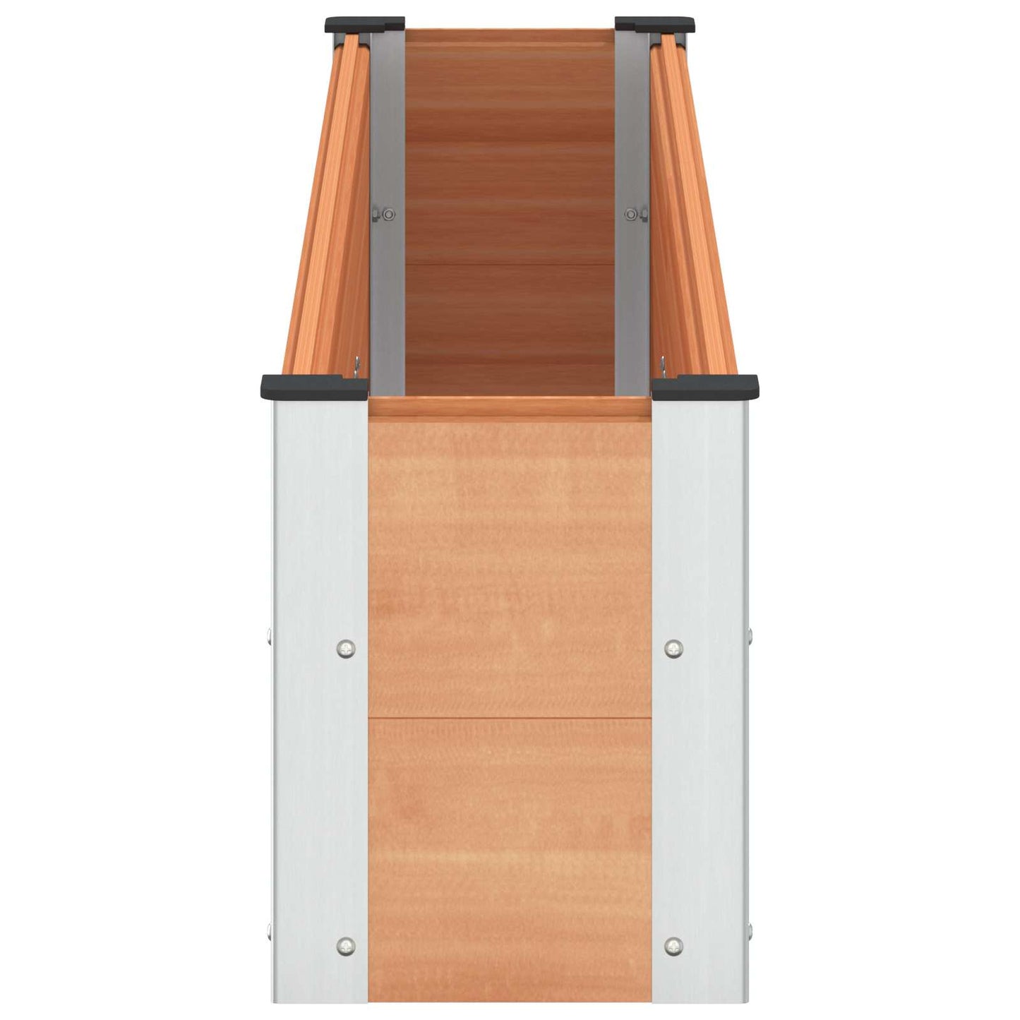 Hochbeet Braun 200 x 30 x 36 cm WPC und Aluminium