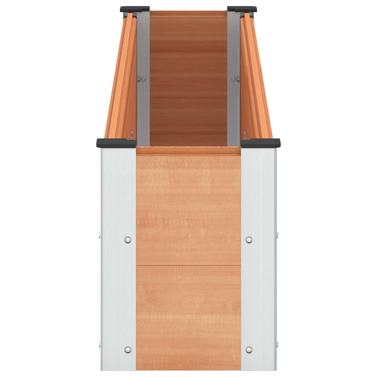 Hochbeet Braun 200 x 30 x 36 cm WPC und Aluminium