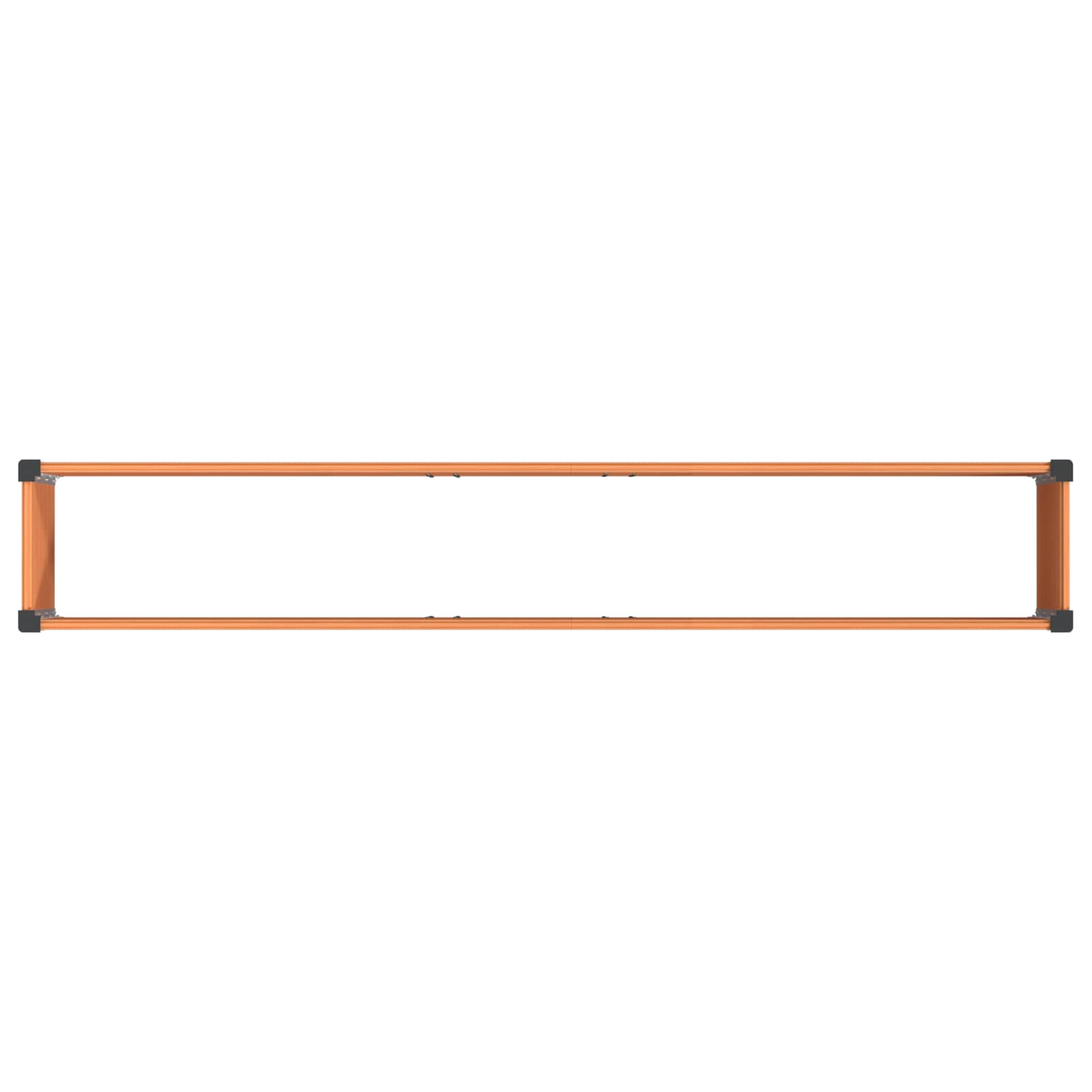 Hochbeet Braun 200 x 30 x 36 cm WPC und Aluminium