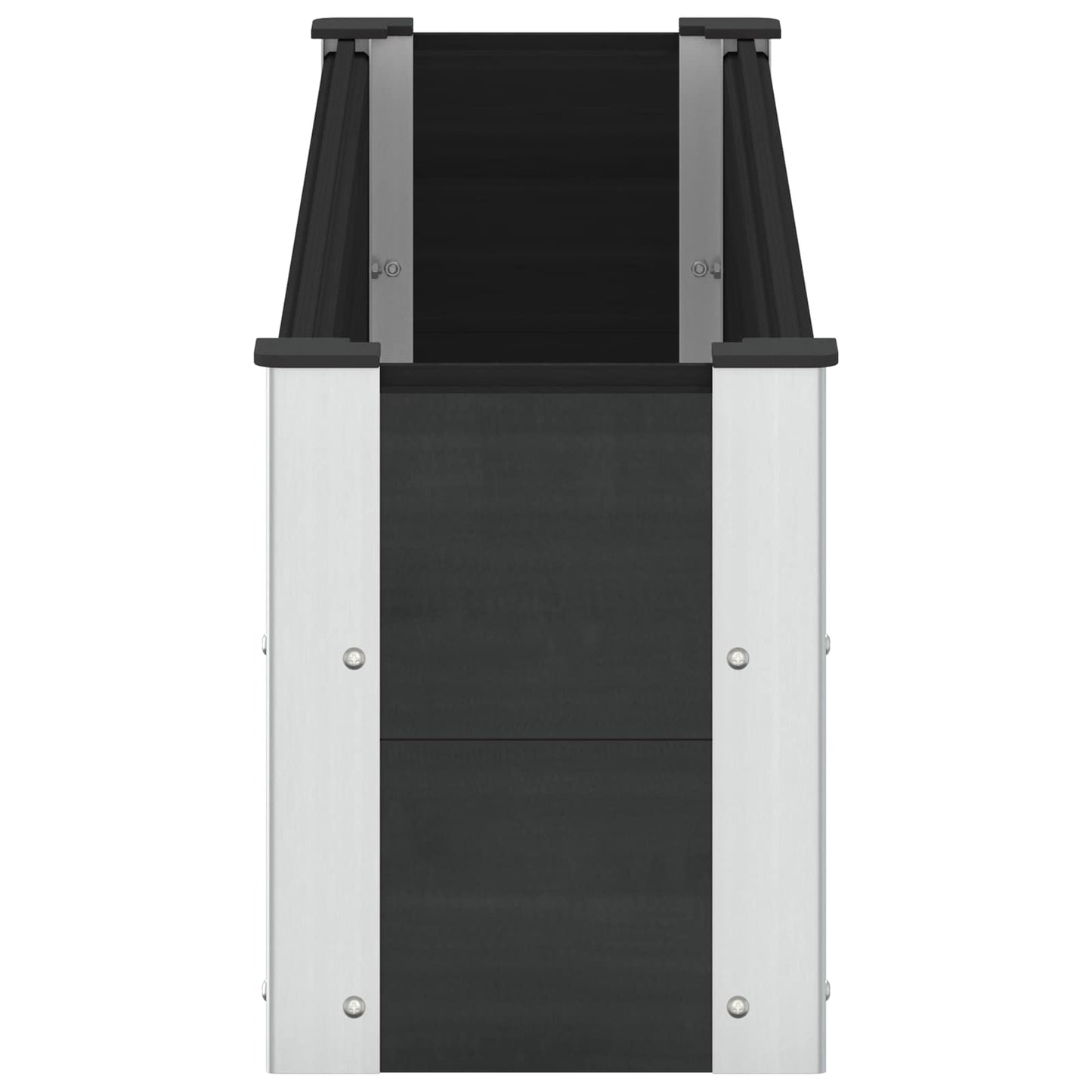 Hochbeet Schwarz 150 x 30 x 36 cm WPC und Aluminium