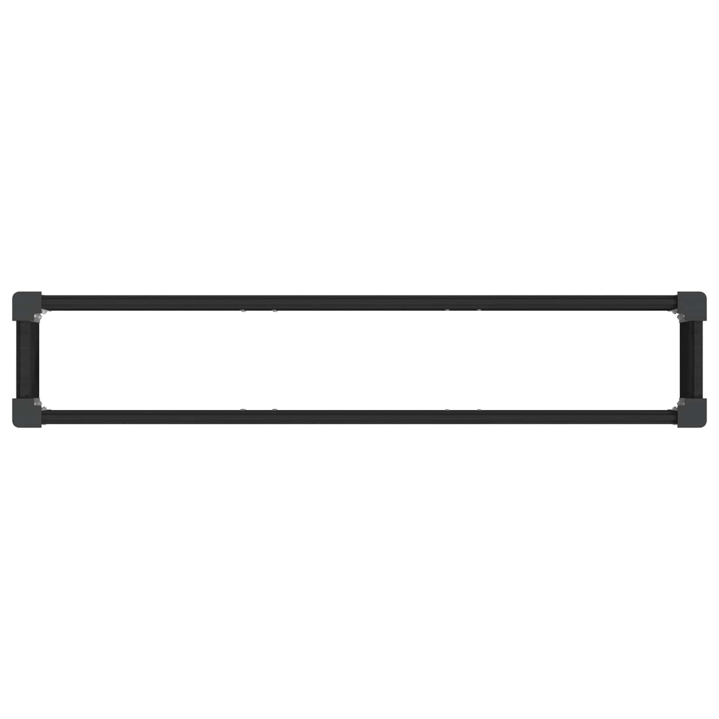 Hochbeet Schwarz 150 x 30 x 72 cm WPC und Aluminium