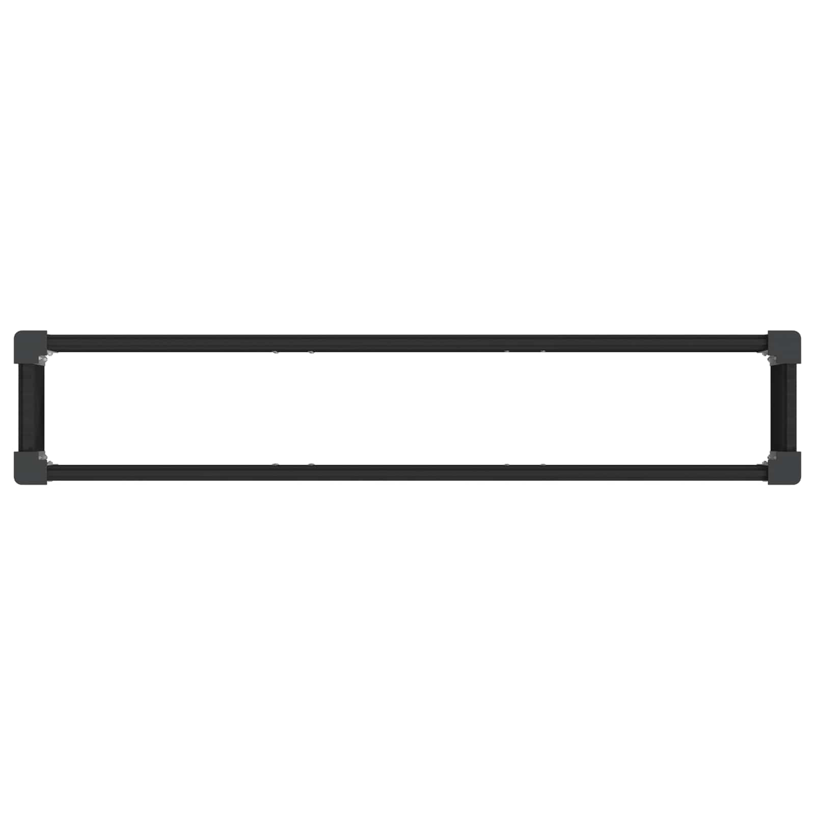Hochbeet Schwarz 150 x 30 x 72 cm WPC und Aluminium
