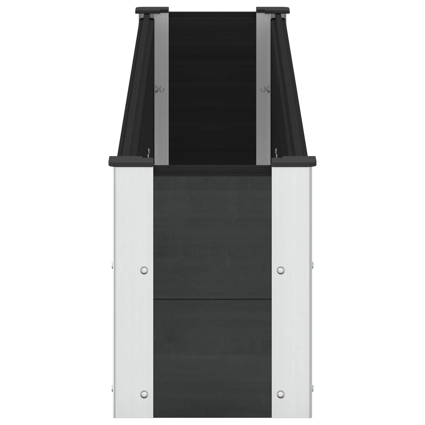 Hochbeet Schwarz 200 x 30 x 36 cm WPC und Aluminium