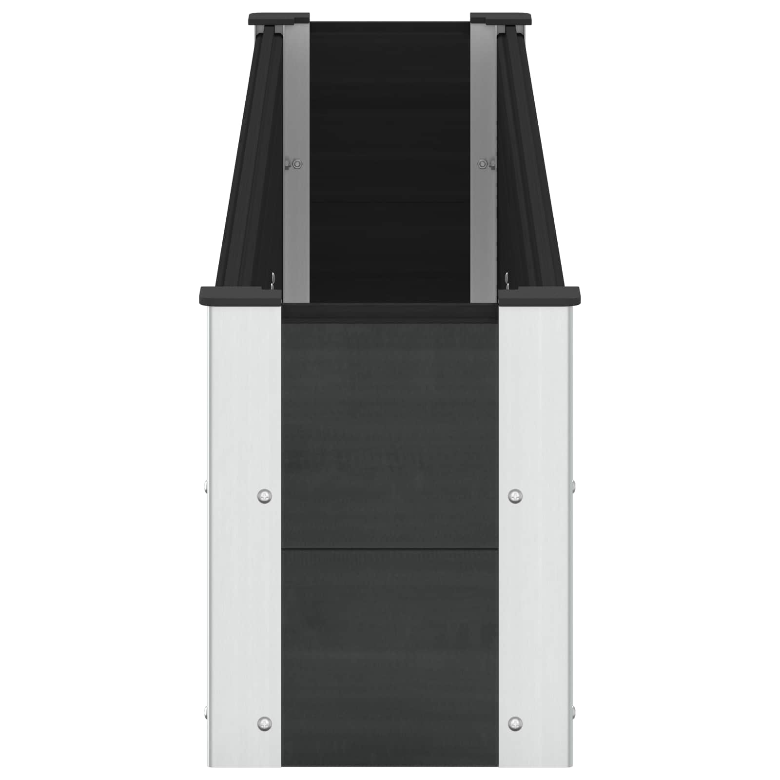 Hochbeet Schwarz 200 x 30 x 36 cm WPC und Aluminium