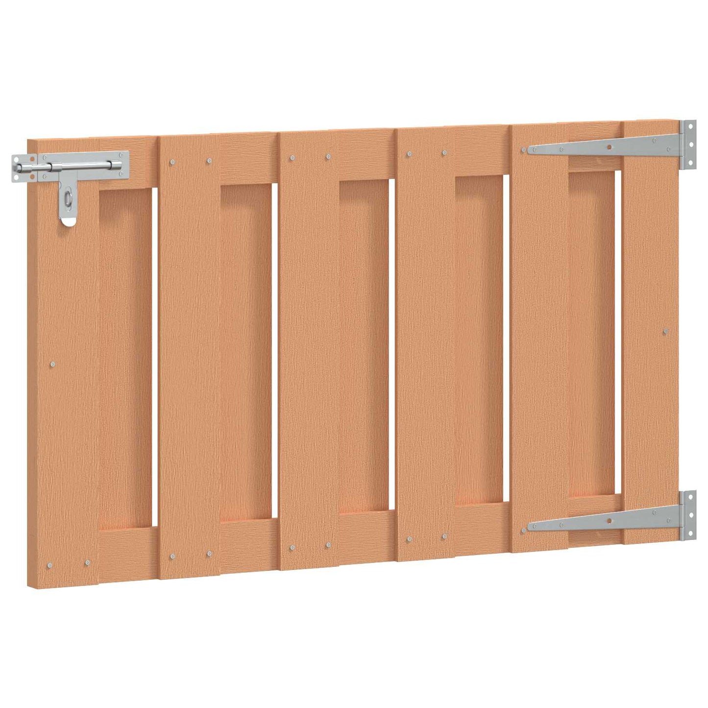 Gartentor 100 x 60 cm WPC und Aluminium Braun