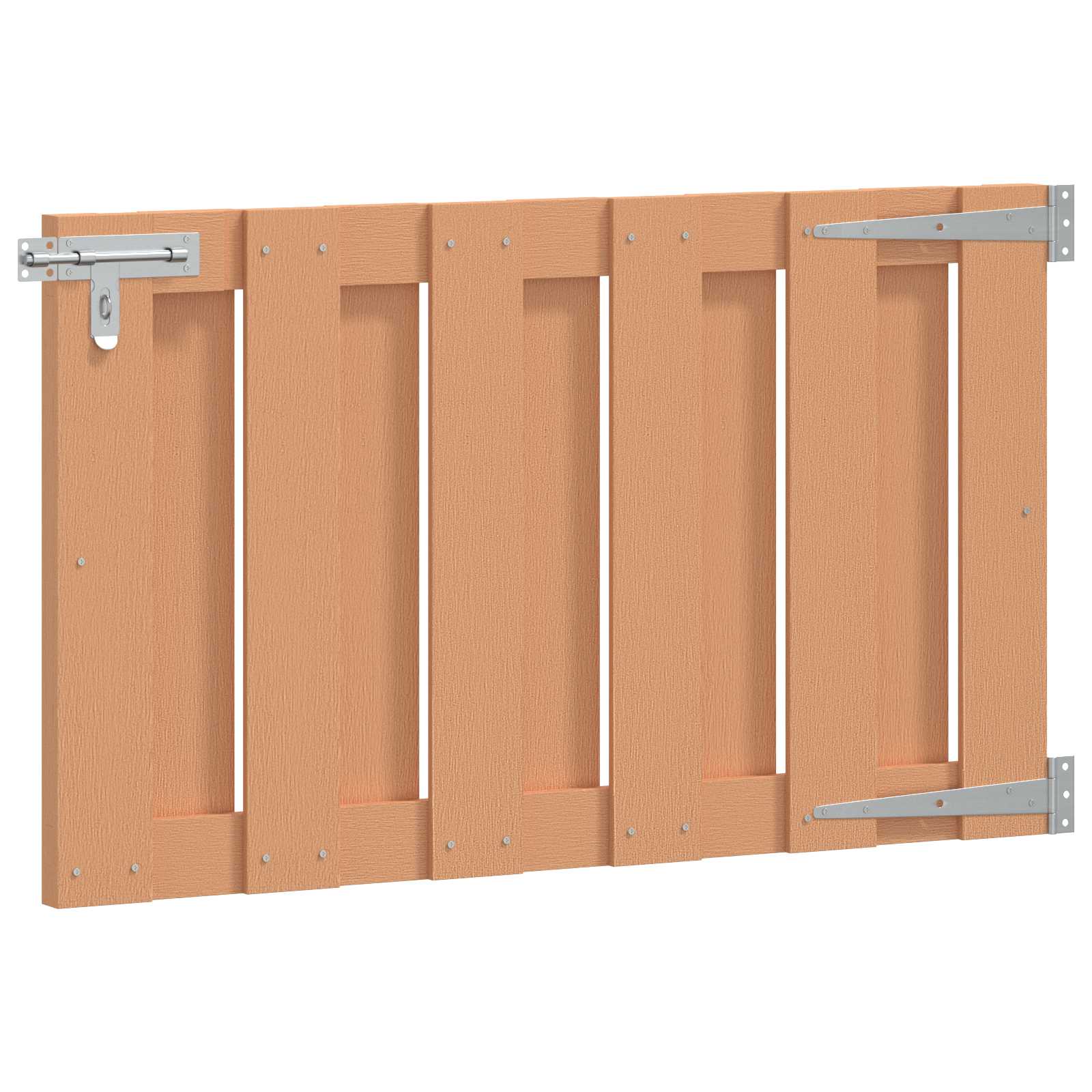 Gartentor 100 x 60 cm WPC und Aluminium Braun