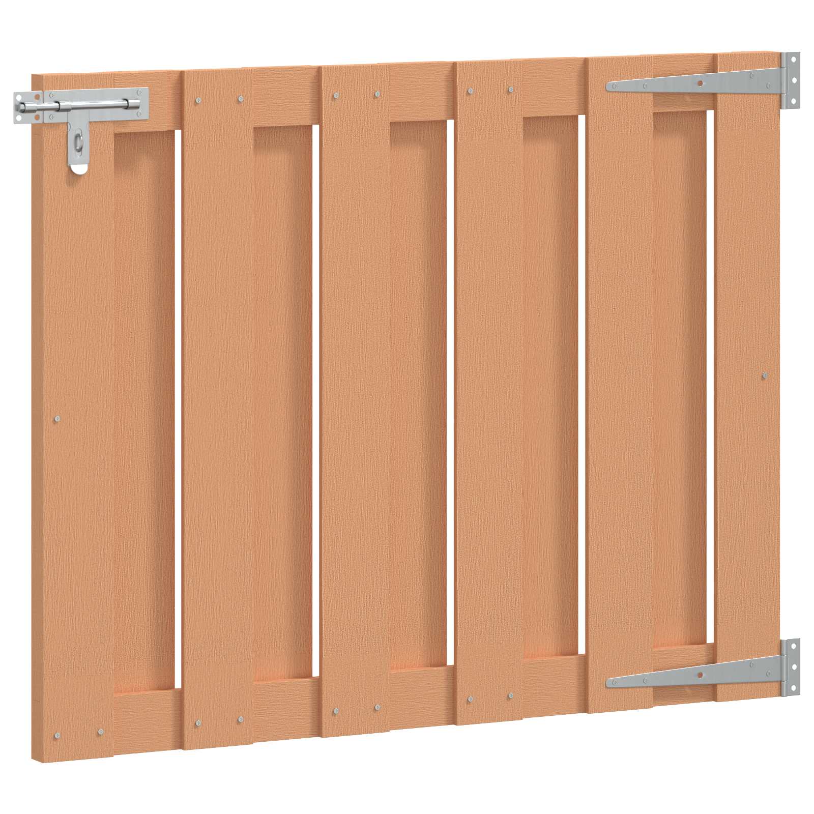 Gartentor 100 x 80 cm WPC und Aluminium Braun