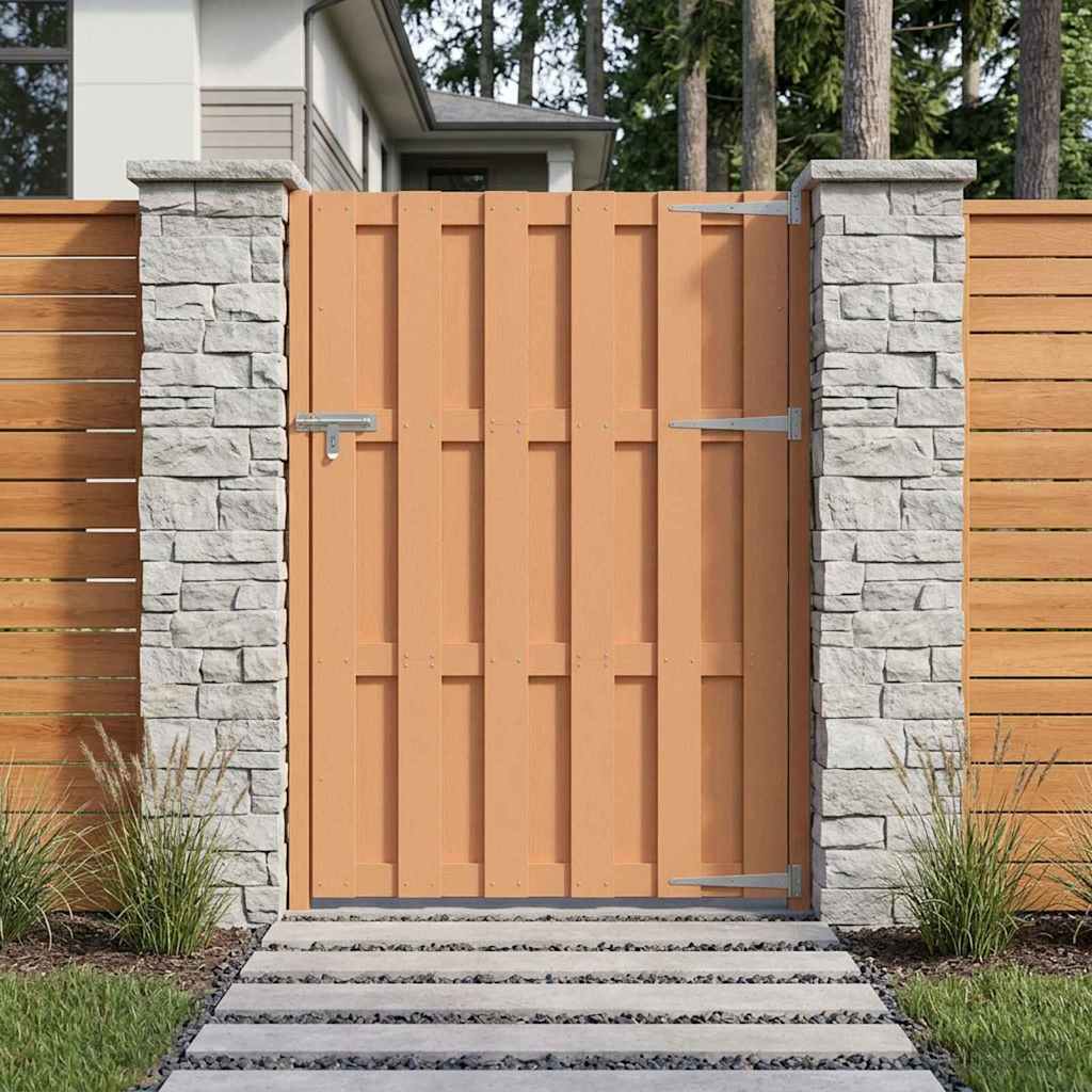Gartentor 100 x 150 cm WPC und Aluminium Braun
