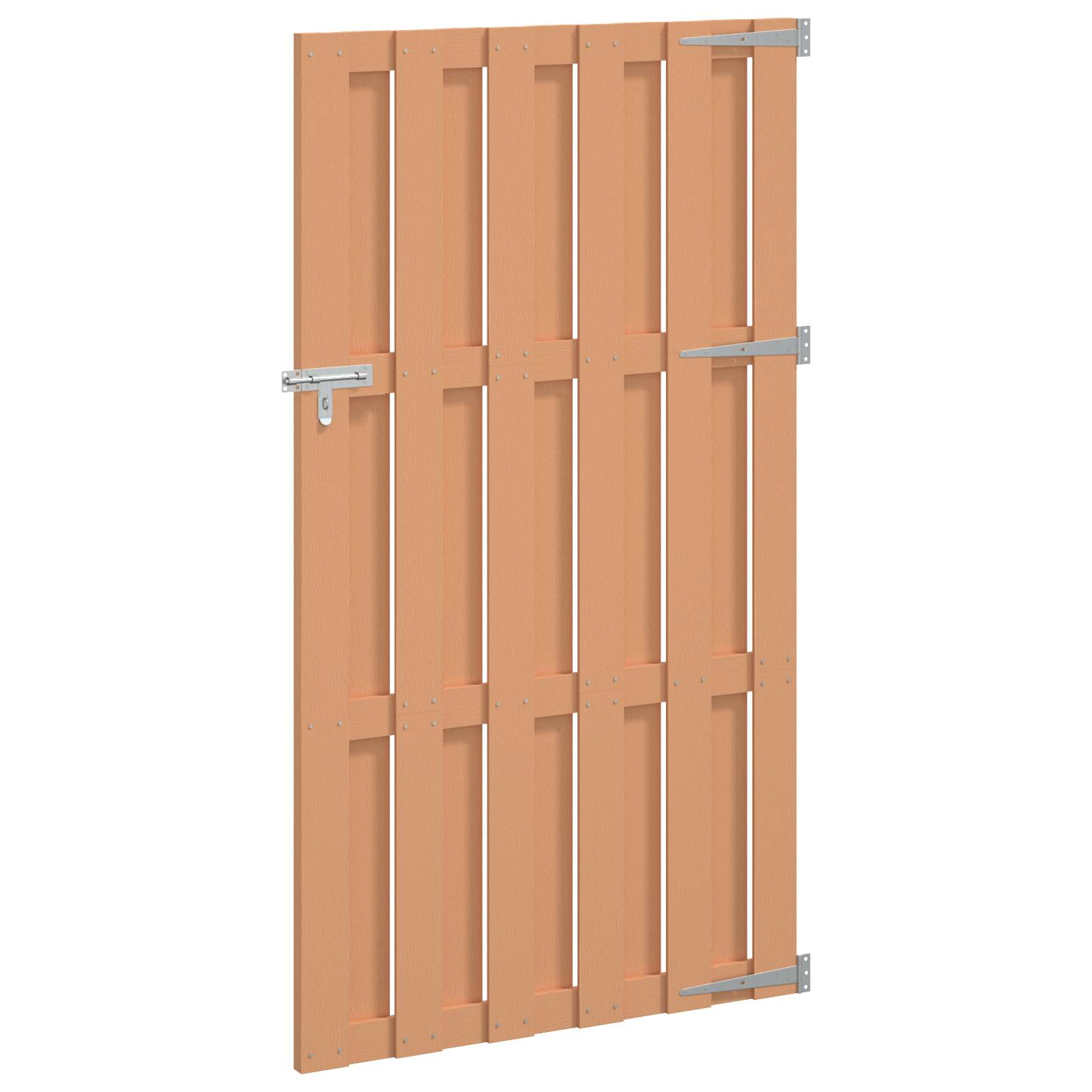 Gartentor 100 x 180 cm WPC und Aluminium Braun
